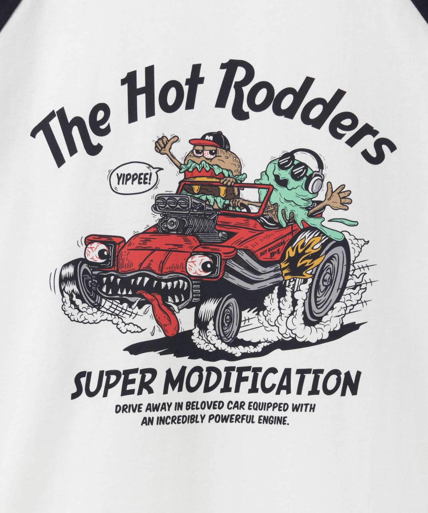 マックハウス Mac-House フードラグラン7分袖Tシャツ （ホワイト×ブラックA） ホワイト×ブラックA