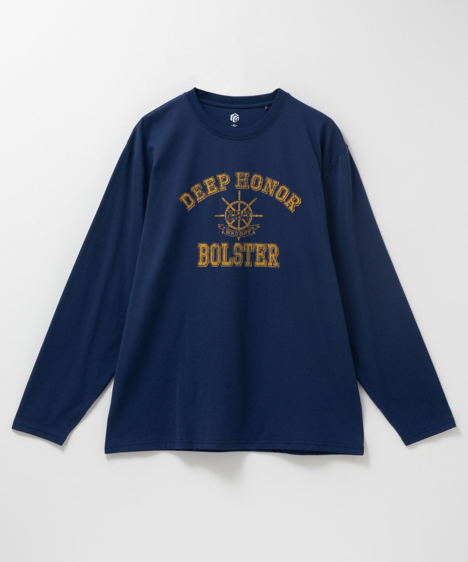 マックハウス Mac-House ミリタリーロゴプリント長袖Tシャツ （ネイビー） ネイビー