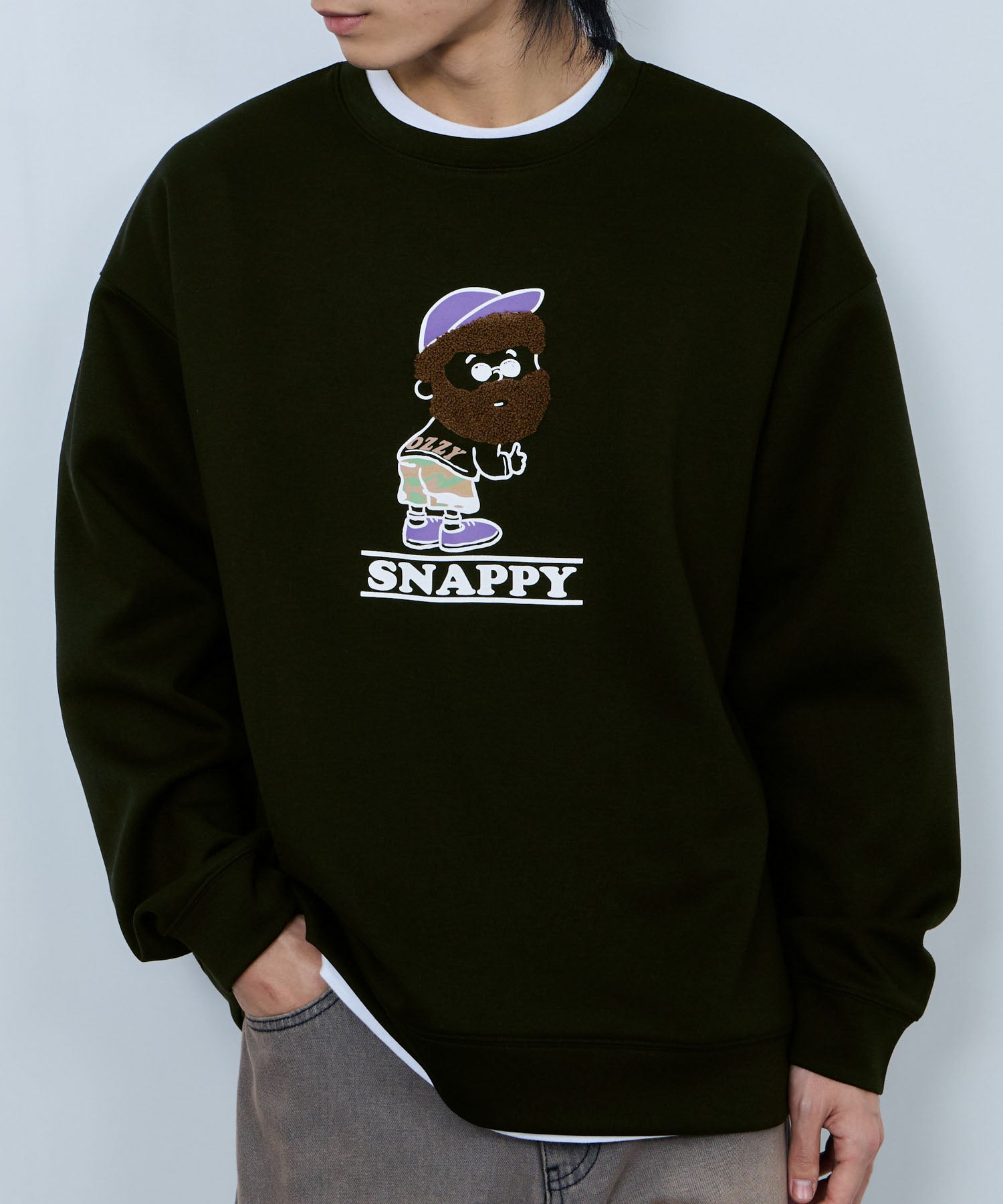 マックハウス Mac-House ヒゲダンボールトレーナー （グレージュ） グレージュ