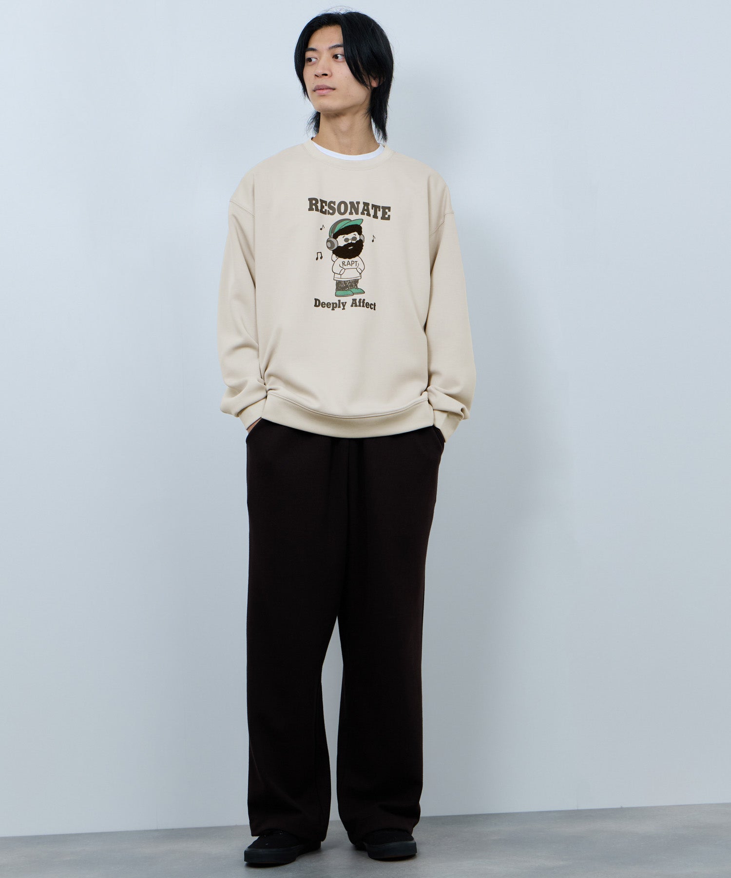 マックハウス Mac-House ヒゲダンボールトレーナー （グレージュ） グレージュ