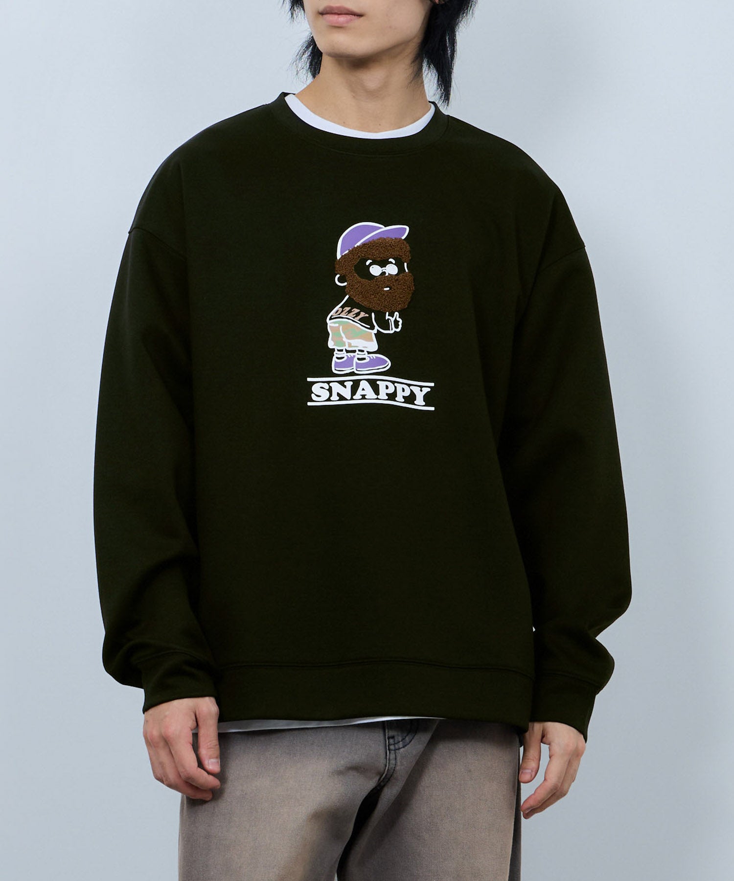 マックハウス Mac-House ヒゲダンボールトレーナー （グレージュ） グレージュ