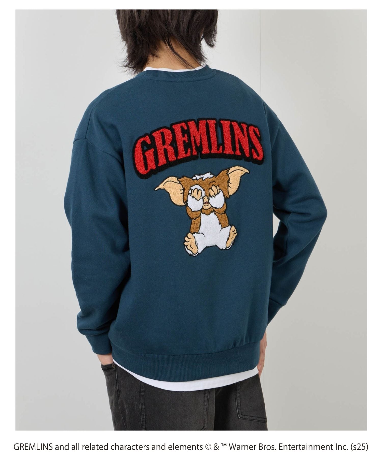 マックハウス Mac-House GREMLINS サガラ刺繍トレーナー （ブルーグリーン） ブルーグリーン