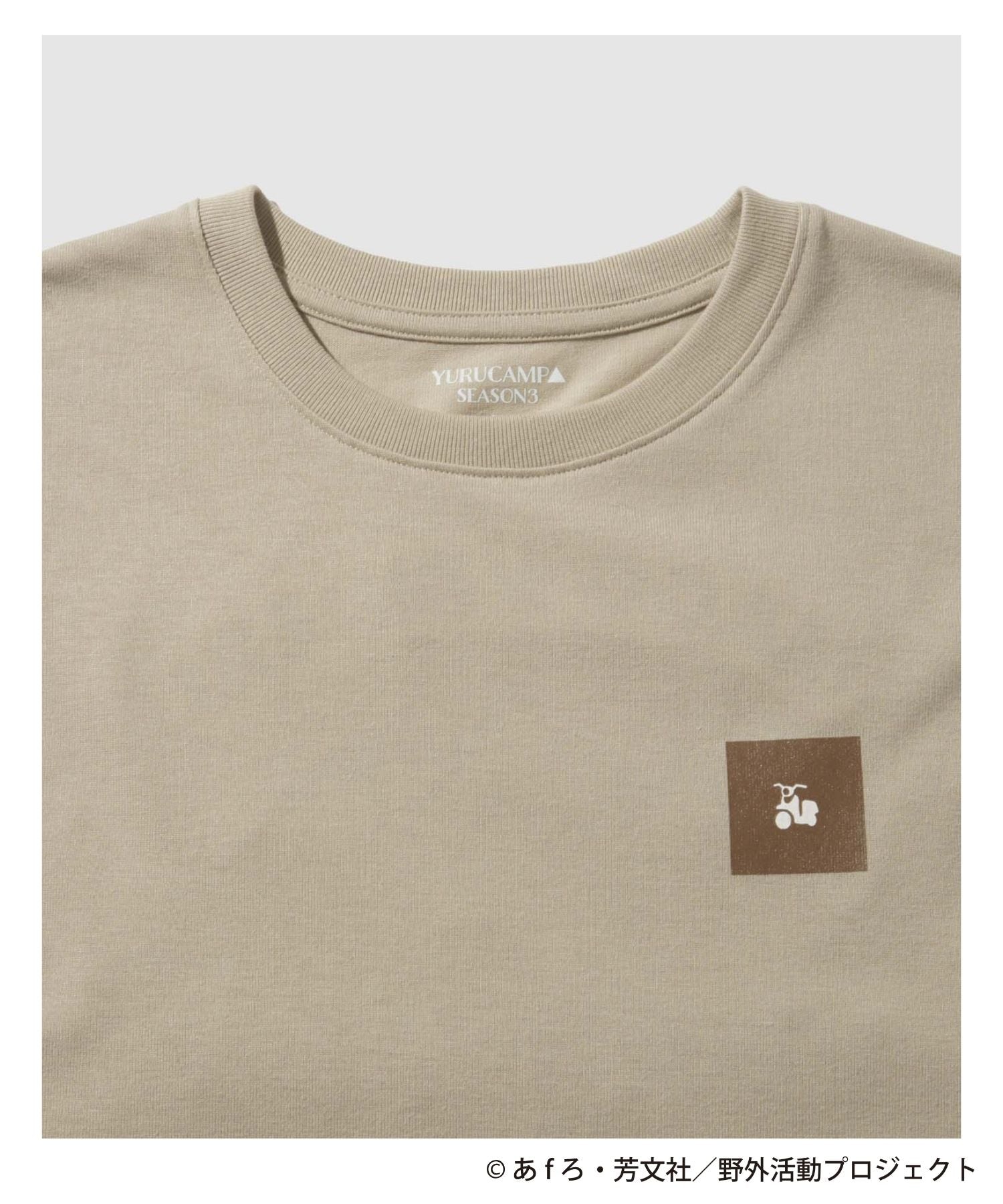 マックハウス Mac-House 『ゆるキャン△ SEASON3』 バックプリントTシャツ ベージュ （ベージュ） ベージュ