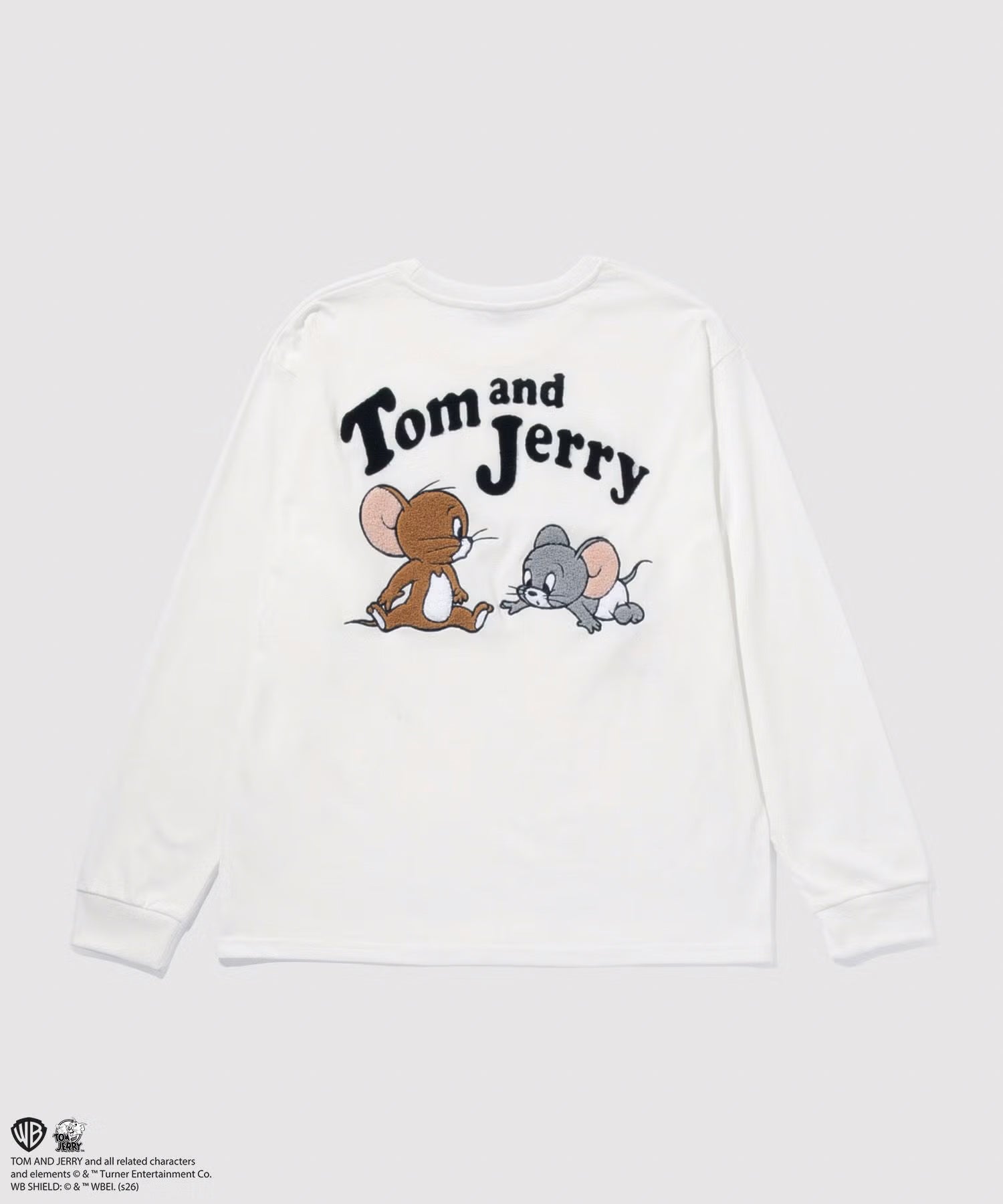 マックハウス Mac-House Tom and Jerry 刺繍長袖Tシャツ （スミクロ） スミクロ