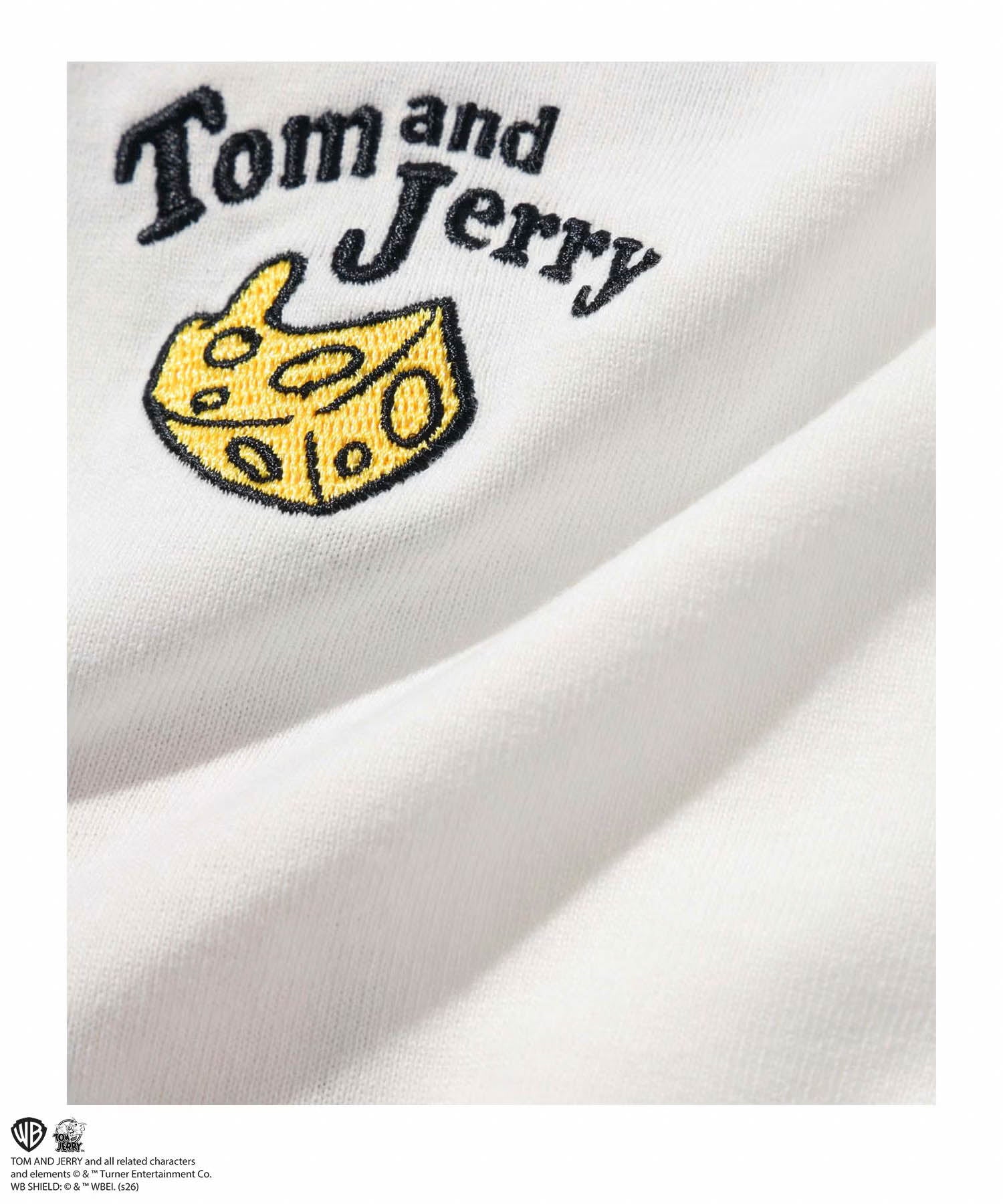 マックハウス Mac-House Tom and Jerry 刺繍長袖Tシャツ （スミクロ） スミクロ