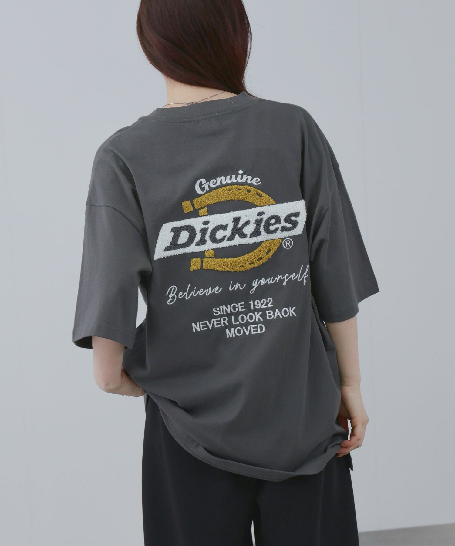 マックハウス Mac-House バックロゴ刺繍Tシャツ （スミクロ） スミクロ