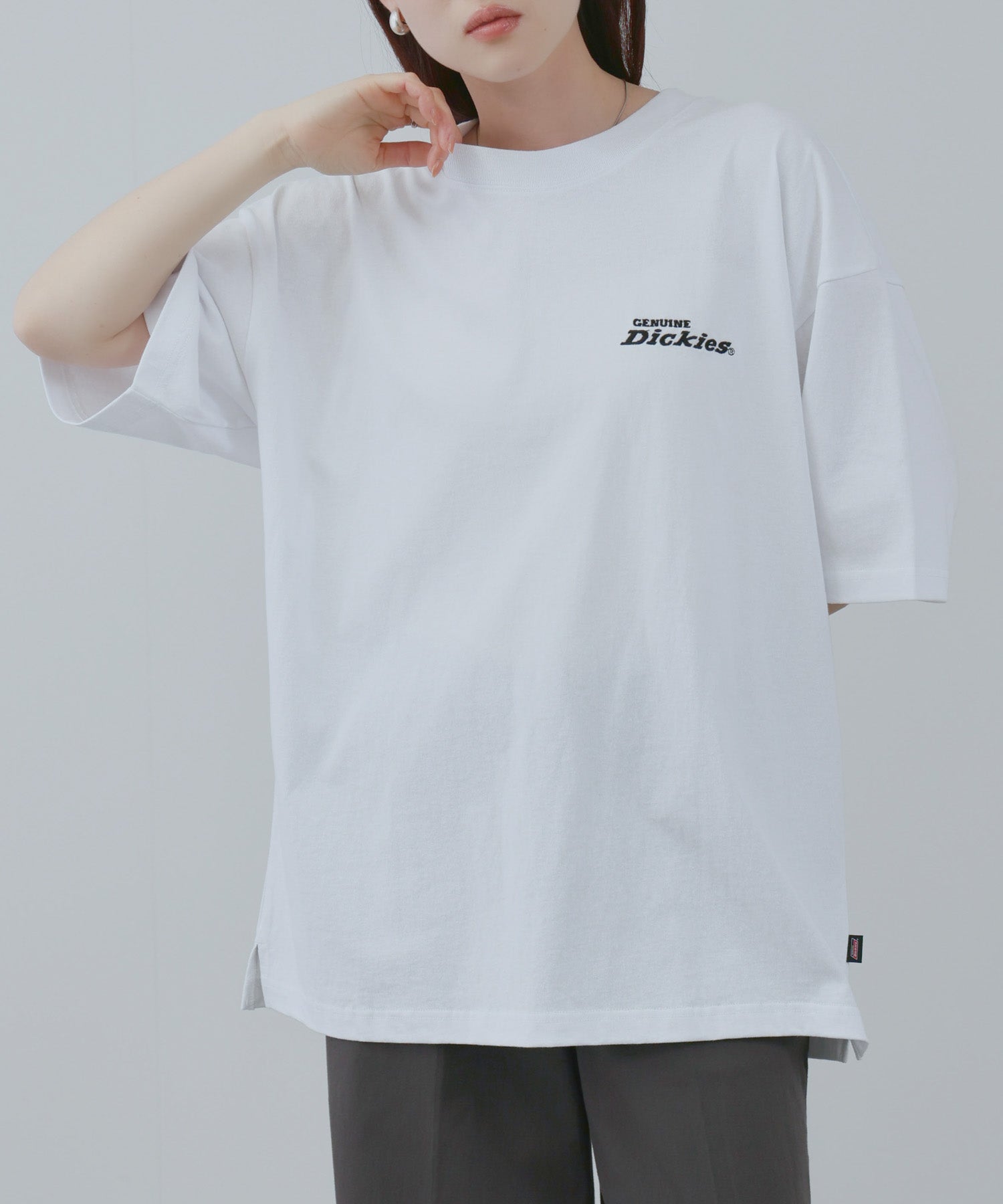 マックハウス Mac-House バックロゴ刺繍Tシャツ （スミクロ） スミクロ
