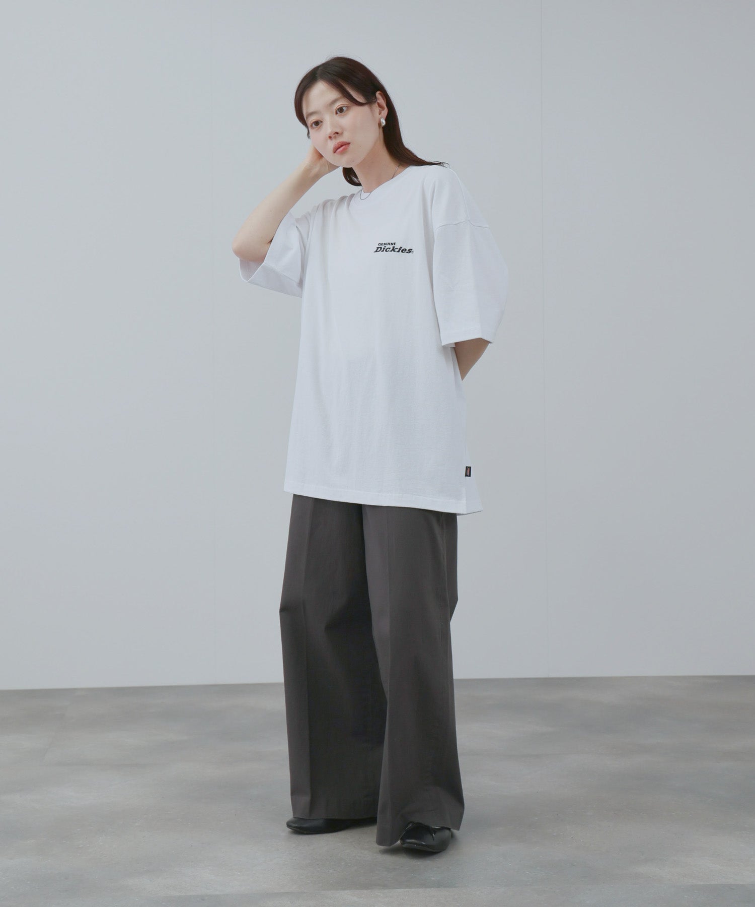 マックハウス Mac-House バックロゴ刺繍Tシャツ （スミクロ） スミクロ