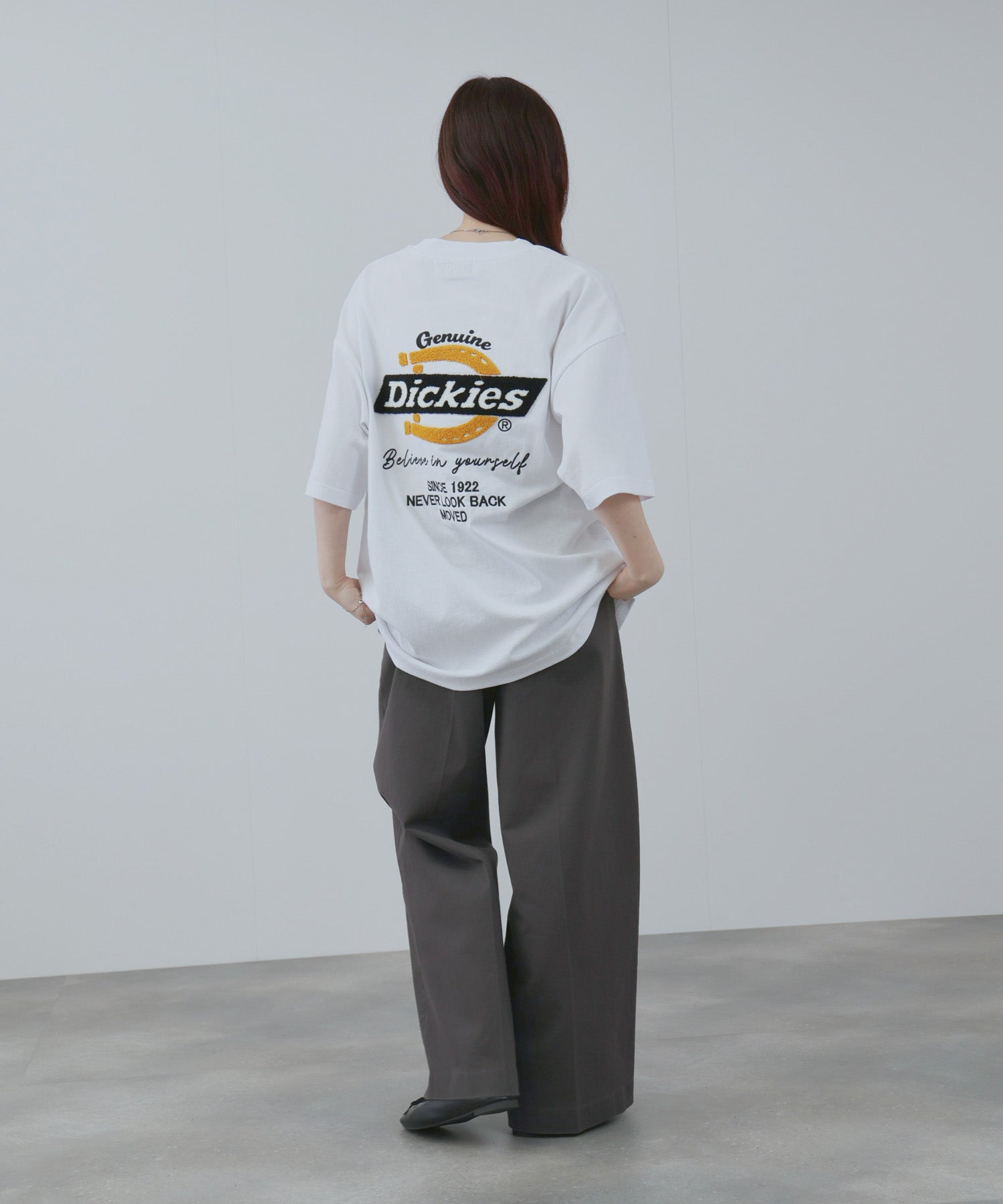 マックハウス Mac-House バックロゴ刺繍Tシャツ （スミクロ） スミクロ