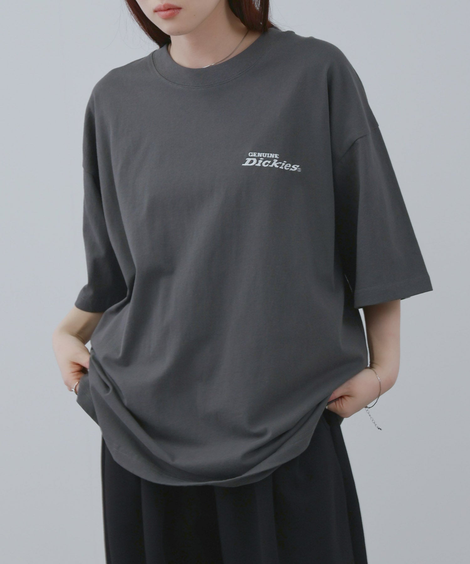 マックハウス Mac-House バックロゴ刺繍Tシャツ （スミクロ） スミクロ