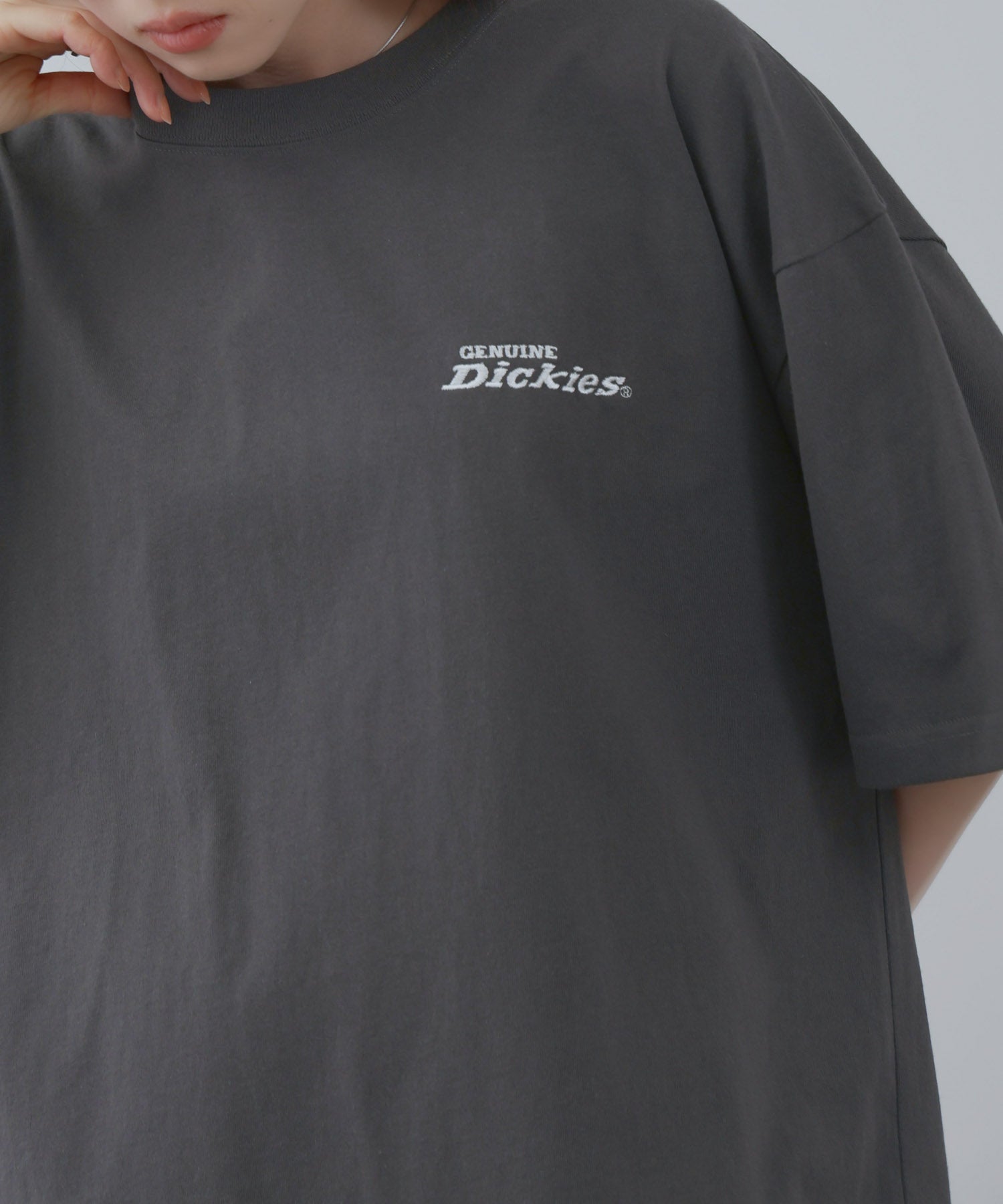 マックハウス Mac-House バックロゴ刺繍Tシャツ （スミクロ） スミクロ