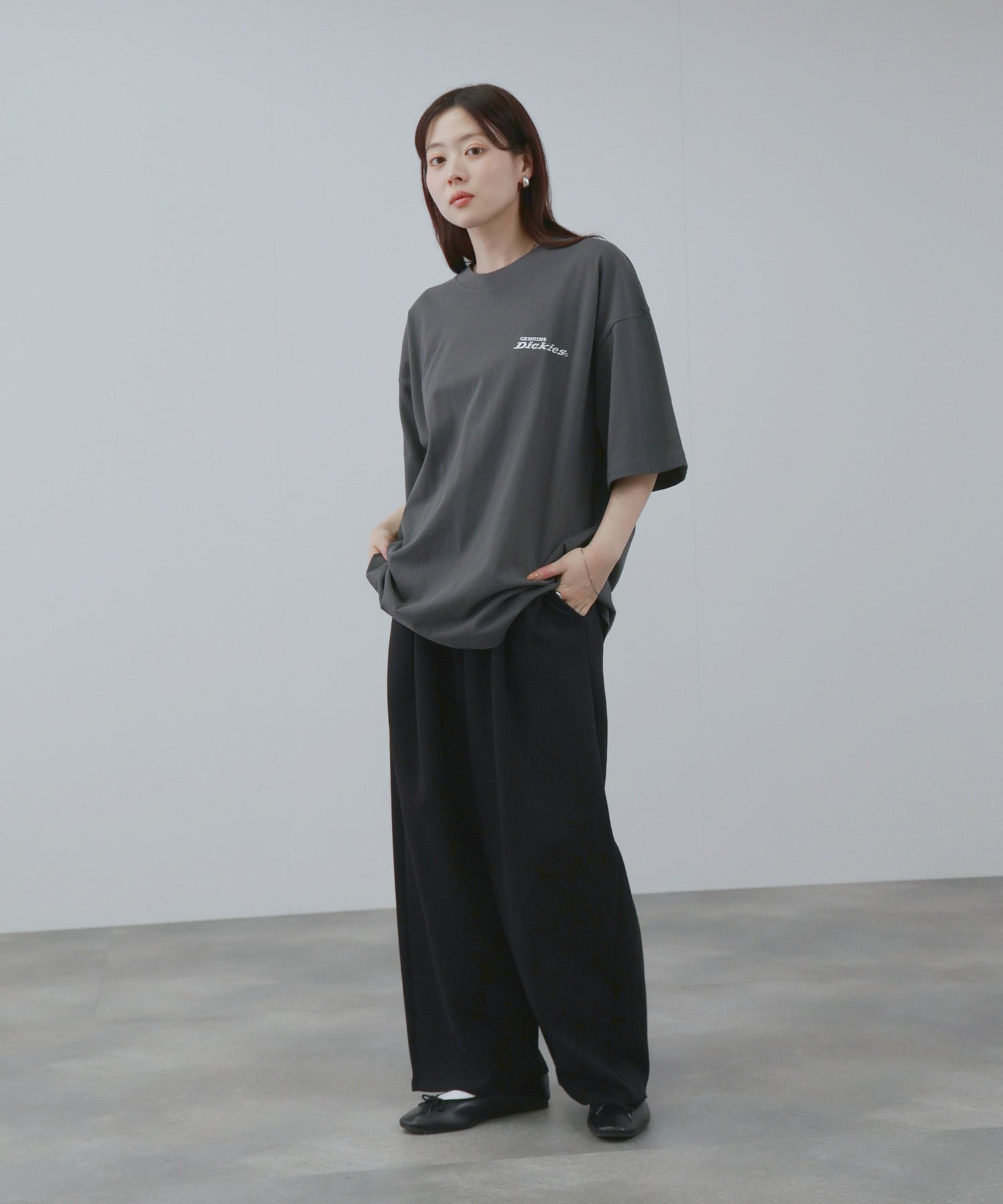 マックハウス Mac-House バックロゴ刺繍Tシャツ （スミクロ） スミクロ