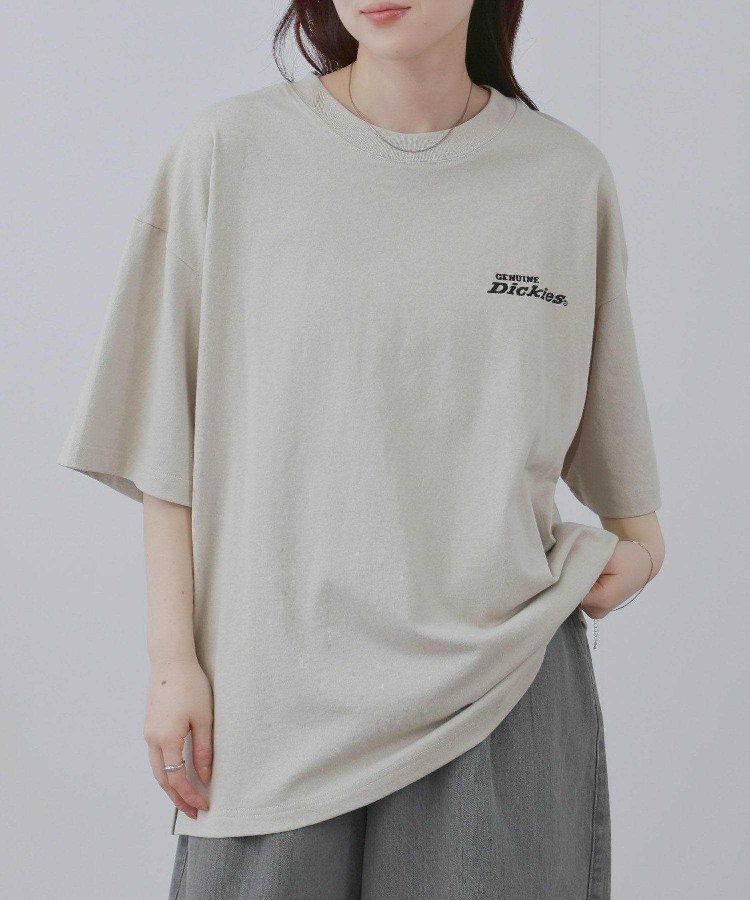 マックハウス Mac-House バックロゴ刺繍Tシャツ （スミクロ） スミクロ