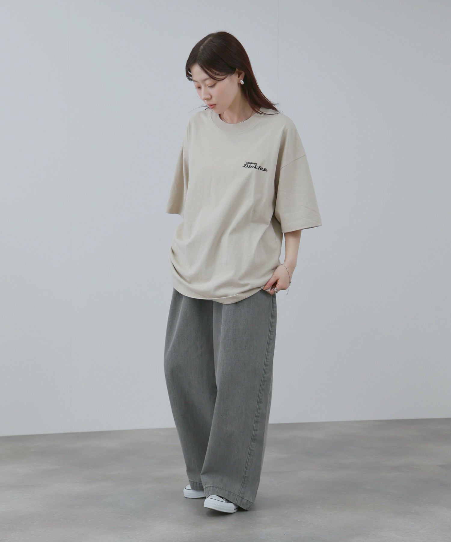 マックハウス Mac-House バックロゴ刺繍Tシャツ （スミクロ） スミクロ