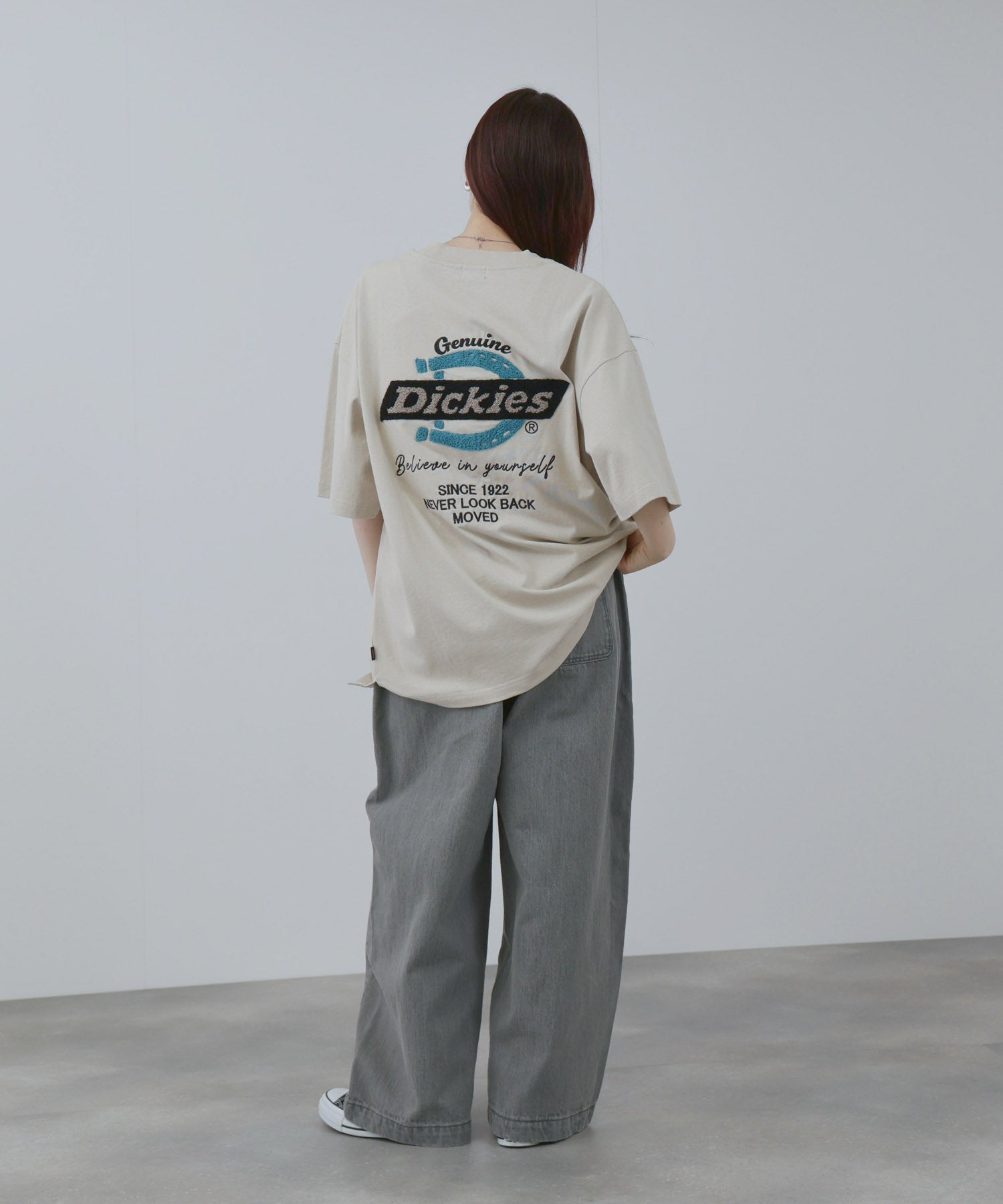マックハウス Mac-House バックロゴ刺繍Tシャツ （スミクロ） スミクロ