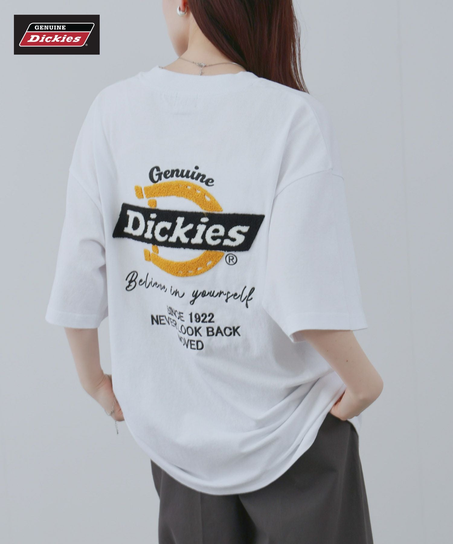 マックハウス Mac-House バックロゴ刺繍Tシャツ （ホワイト） ホワイト