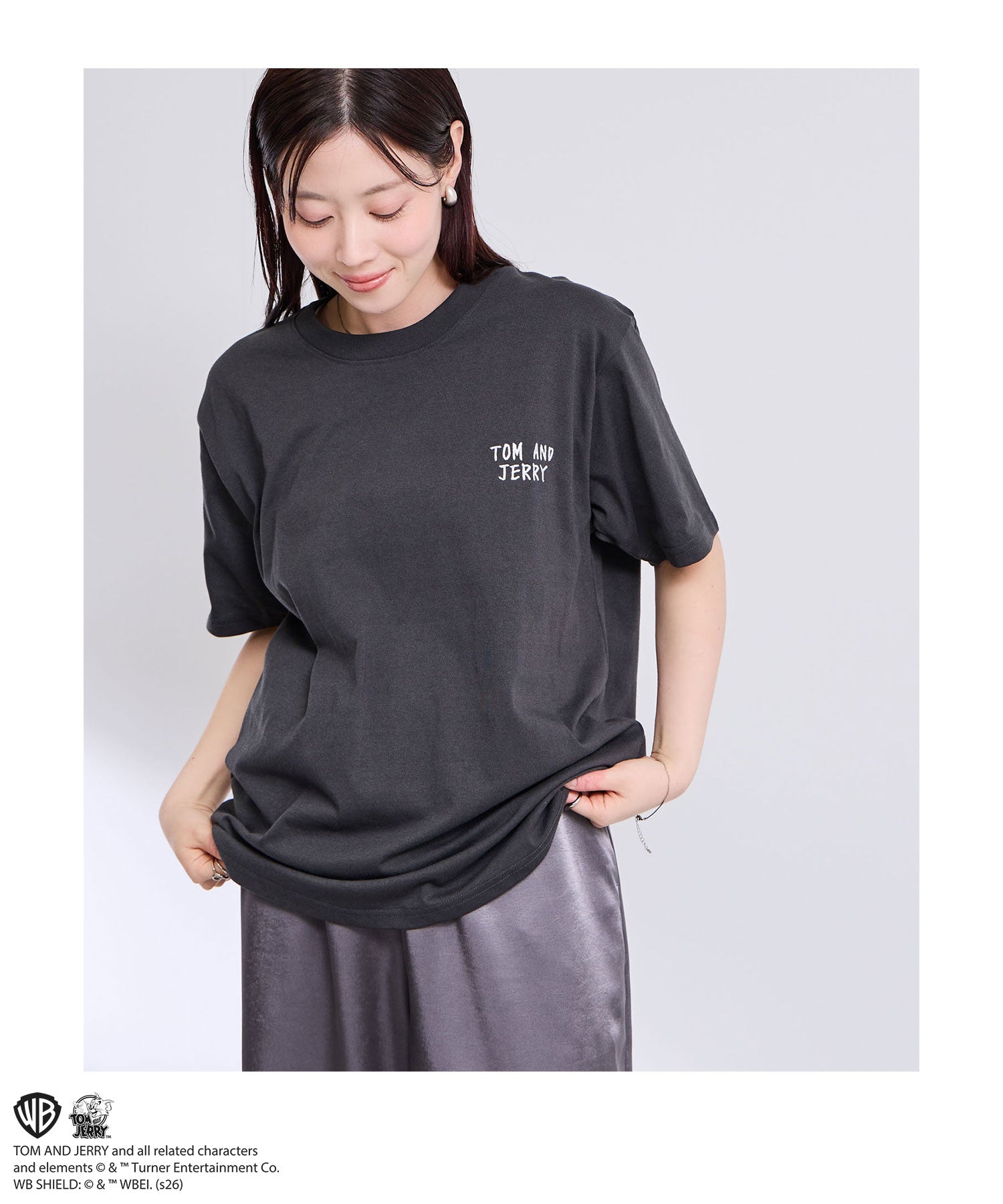 マックハウス Mac-House Tom and Jerry サガラ刺繍Tシャツ （オフホワイト） オフホワイト