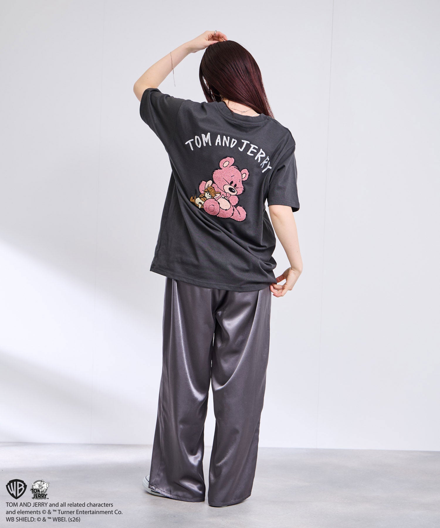 マックハウス Mac-House Tom and Jerry サガラ刺繍Tシャツ （オフホワイト） オフホワイト