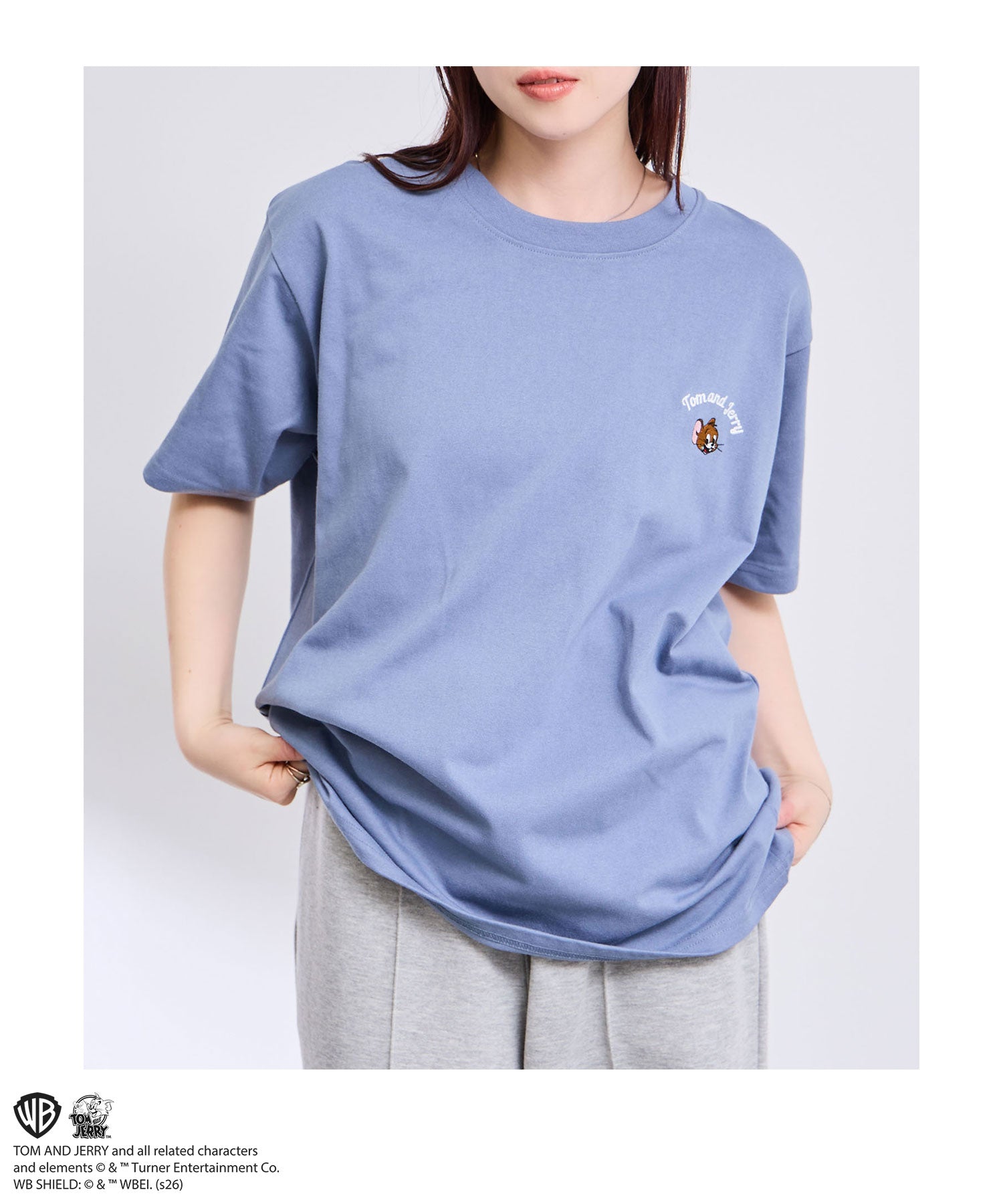マックハウス Mac-House Tom and Jerry サガラ刺繍Tシャツ （オフホワイト） オフホワイト