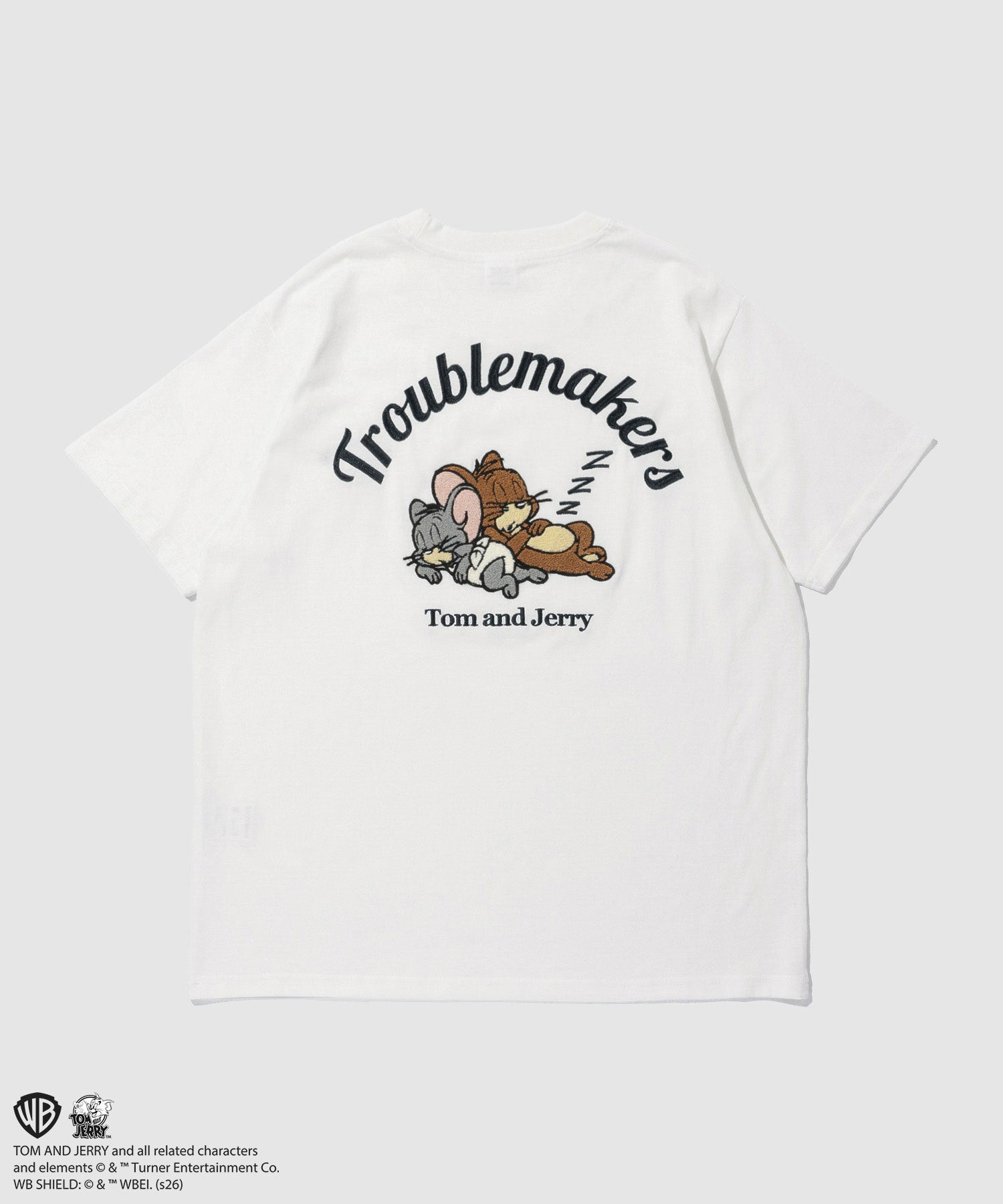 マックハウス Mac-House Tom and Jerry サガラ刺繍Tシャツ （オフホワイト） オフホワイト