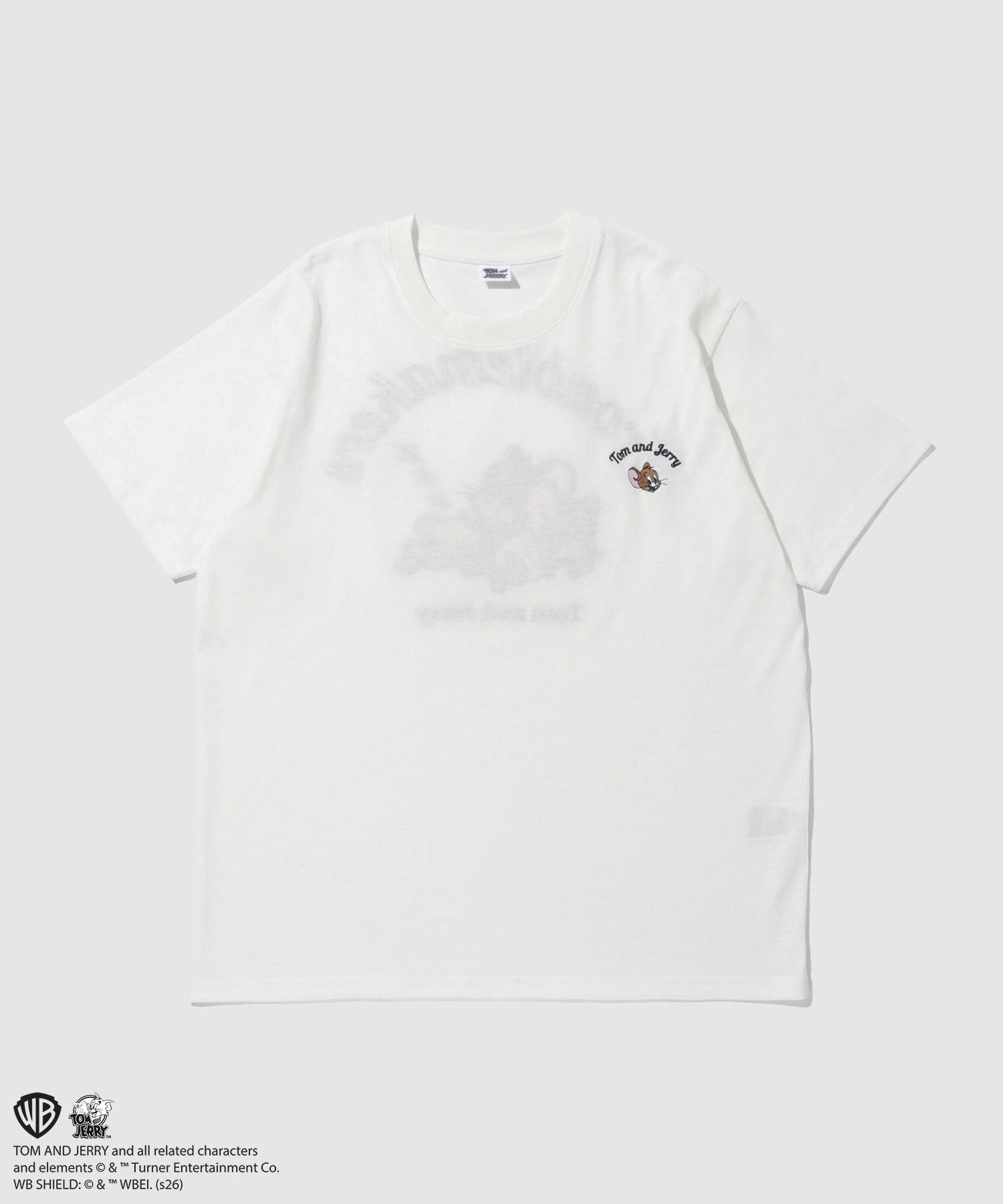 マックハウス Mac-House Tom and Jerry サガラ刺繍Tシャツ （オフホワイト） オフホワイト