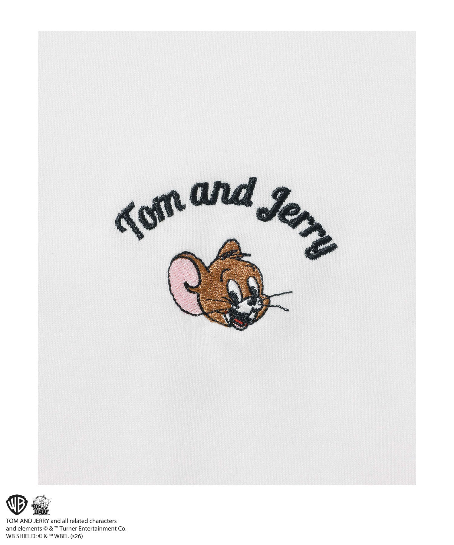 マックハウス Mac-House Tom and Jerry サガラ刺繍Tシャツ （オフホワイト） オフホワイト