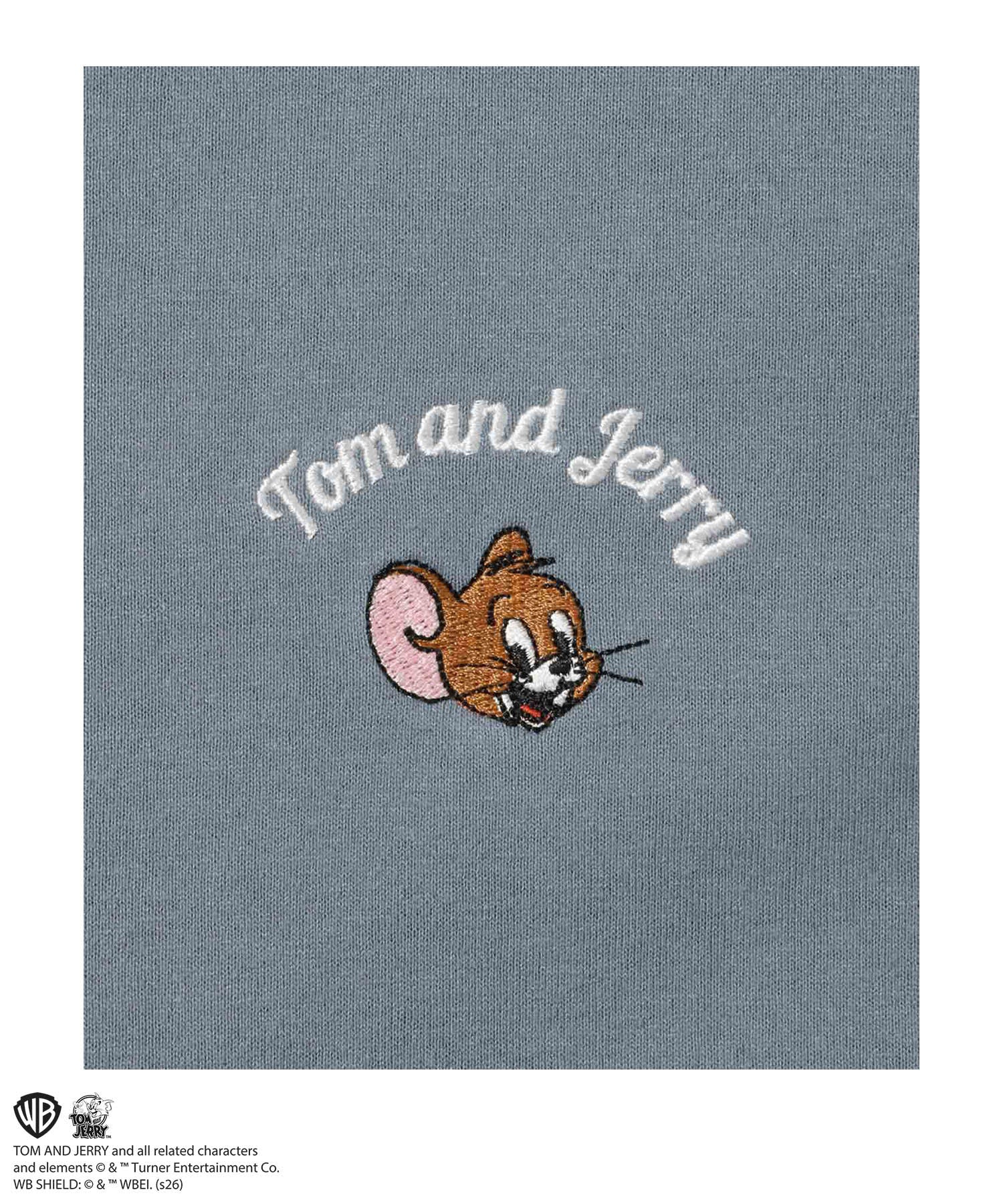 マックハウス Mac-House Tom and Jerry サガラ刺繍Tシャツ （オフホワイト） オフホワイト