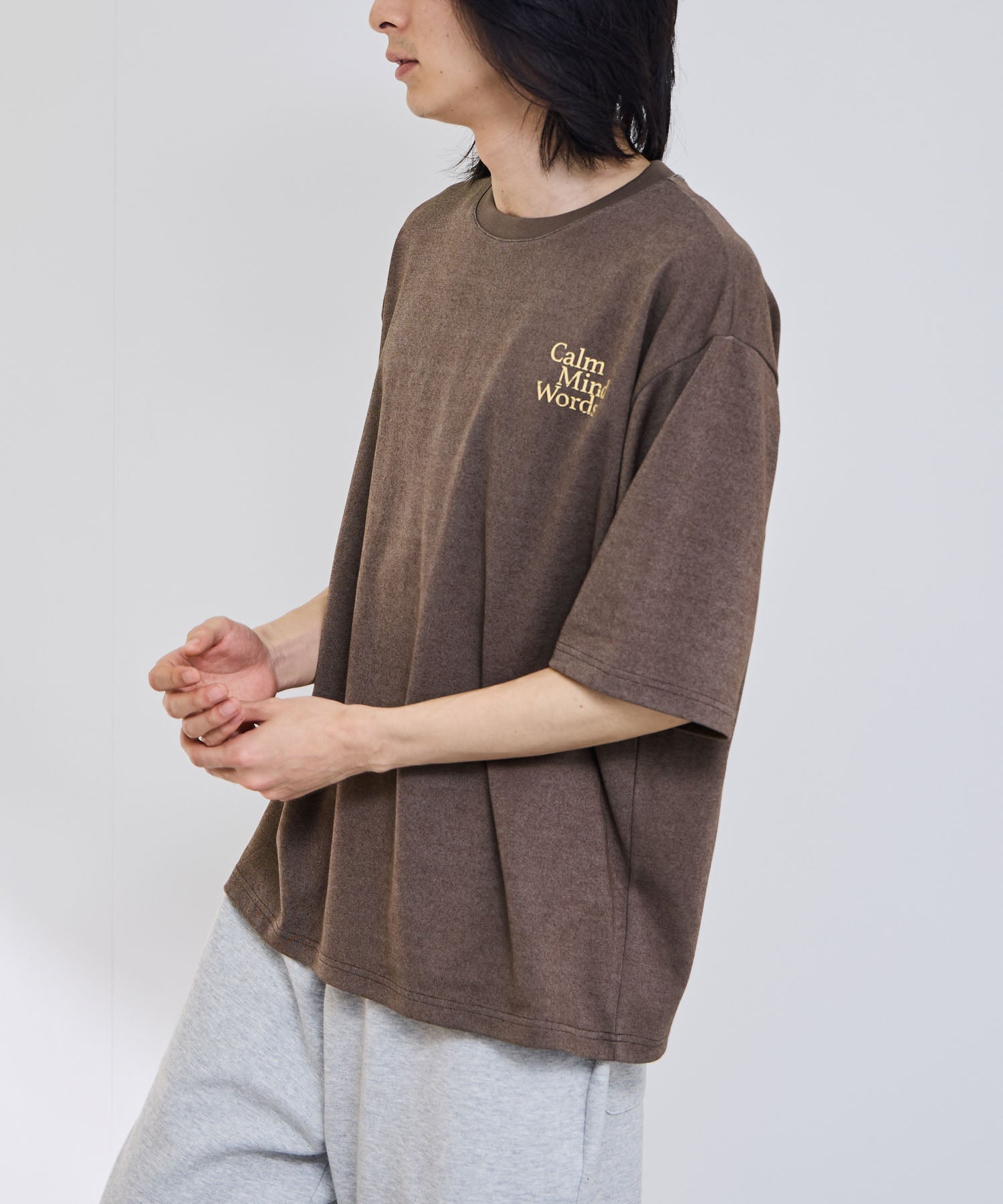マックハウス Mac-House タフラク ワンポイント刺繍プリントTシャツ （ブラック） ブラック
