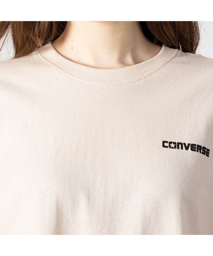 マックハウス Mac-House [大きいサイズ] CONVERSE コンバース ドロップショルダーシューズプリント半袖Tシャツ クイーンサイズ 3285ー3704