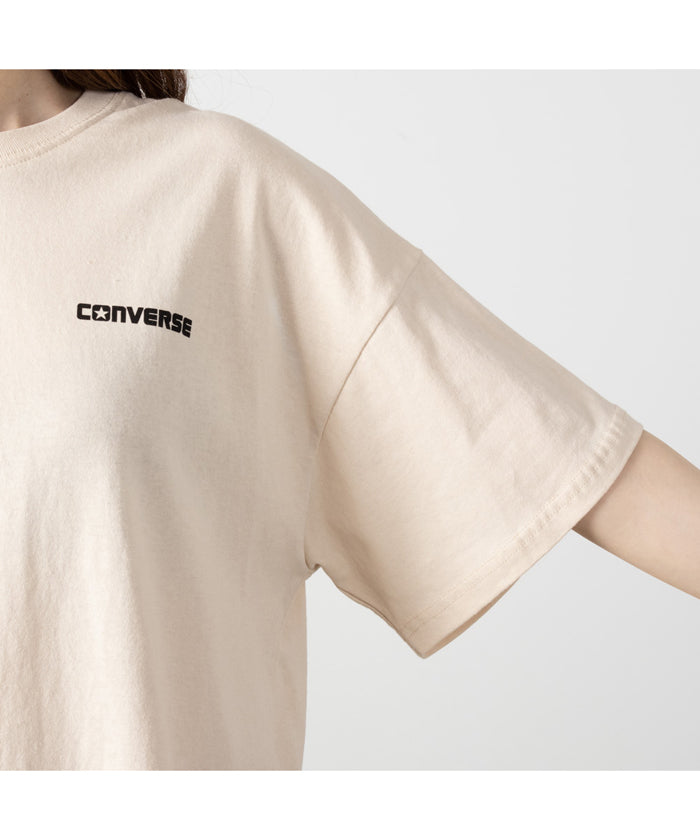マックハウス Mac-House [大きいサイズ] CONVERSE コンバース ドロップショルダーシューズプリント半袖Tシャツ クイーンサイズ 3285ー3704