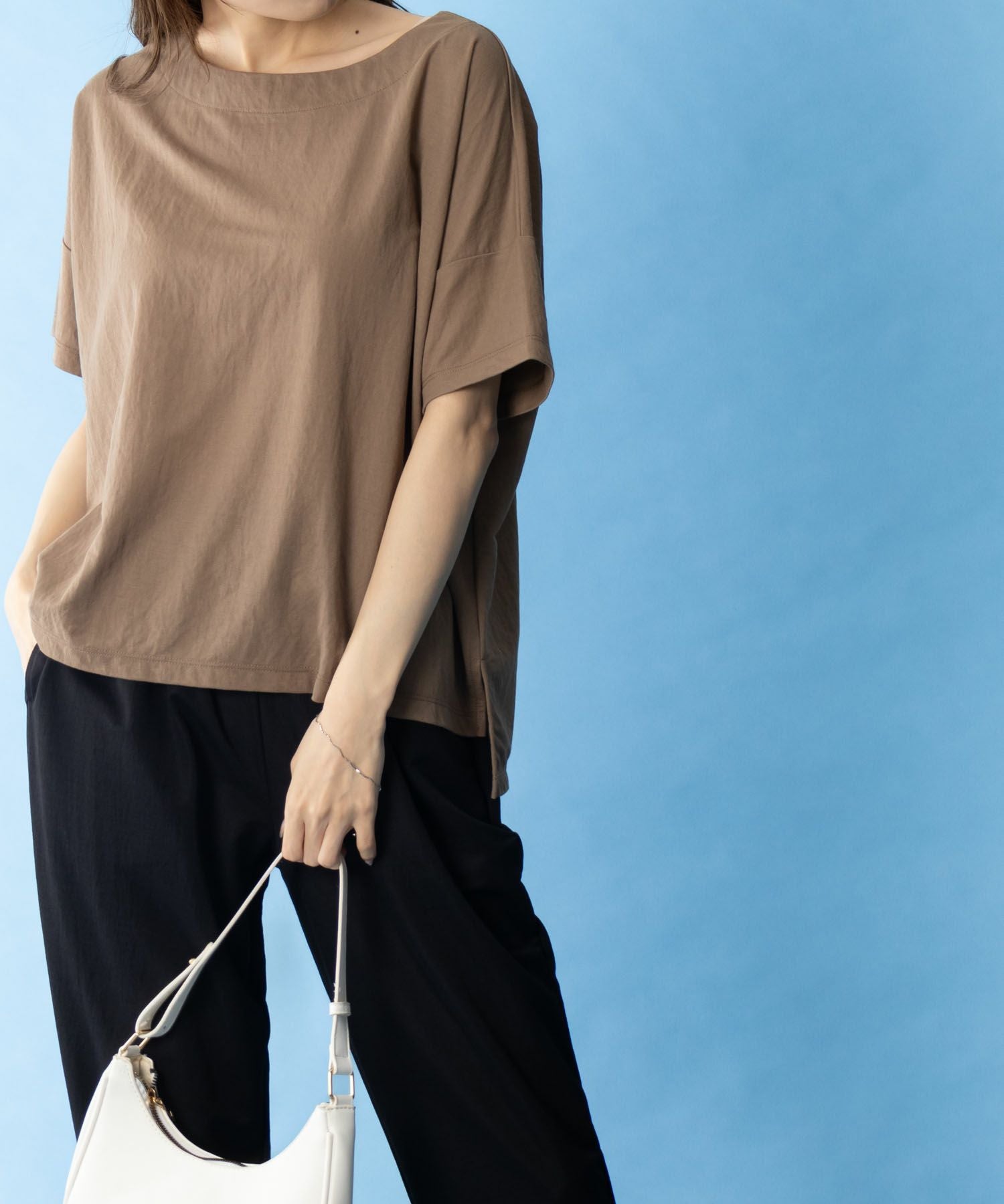 マックハウス Mac-House SARARI サラリ NAVY レギュラー丈Tシャツ MH846ー700