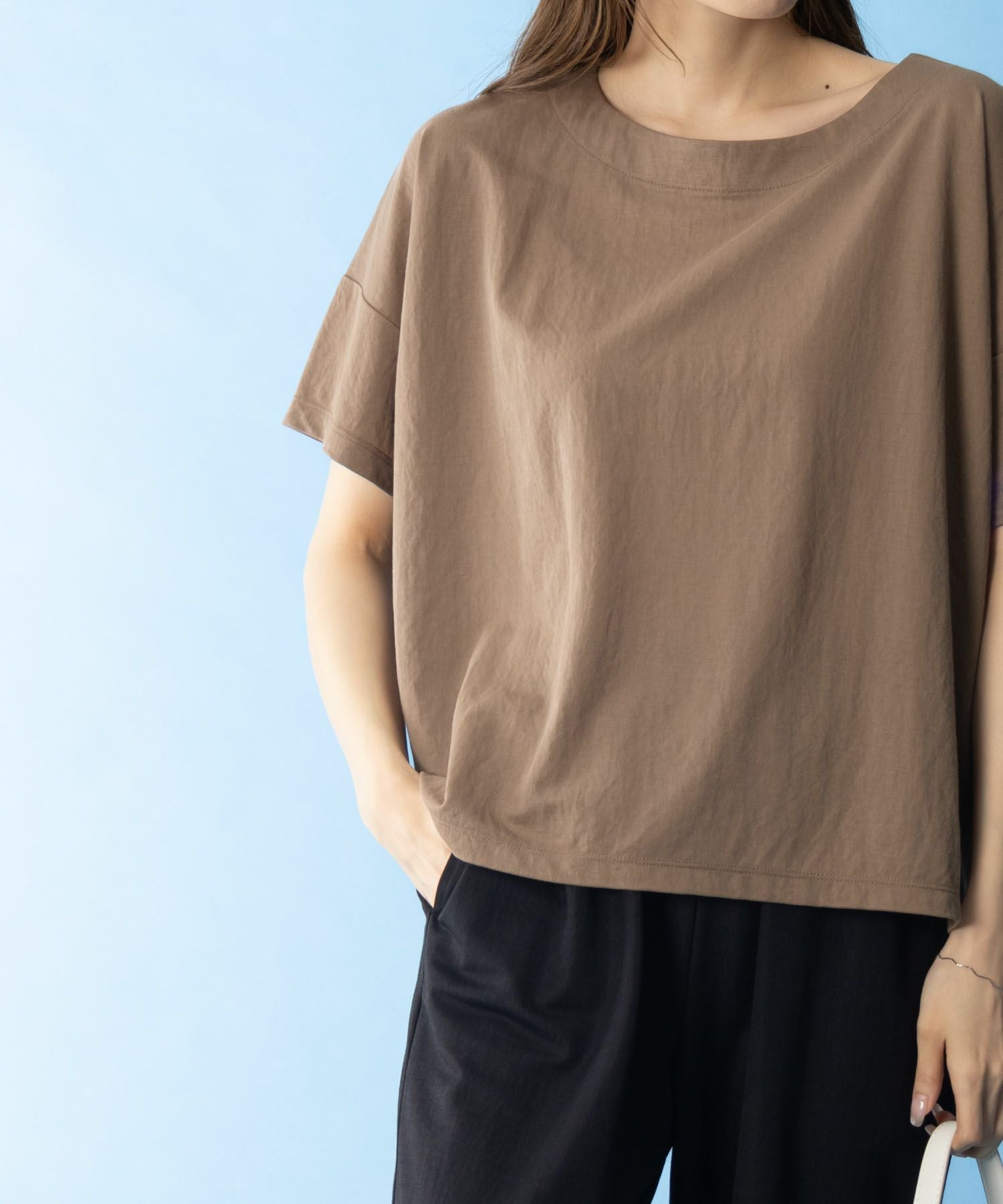 マックハウス Mac-House SARARI サラリ NAVY レギュラー丈Tシャツ MH846ー700