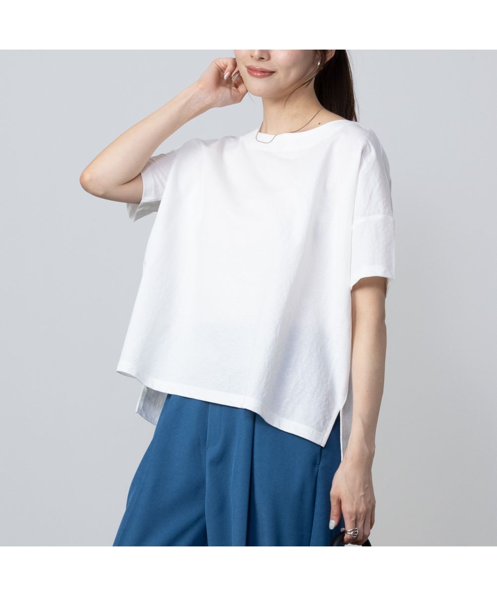 マックハウス Mac-House SARARI サラリ NAVY レギュラー丈Tシャツ MH846ー700