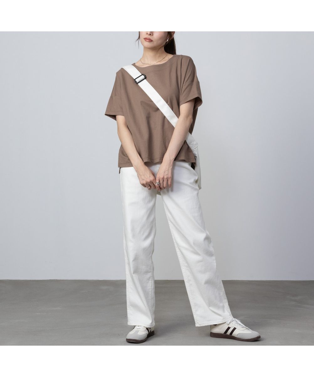 マックハウス Mac-House SARARI サラリ NAVY レギュラー丈Tシャツ MH846ー700
