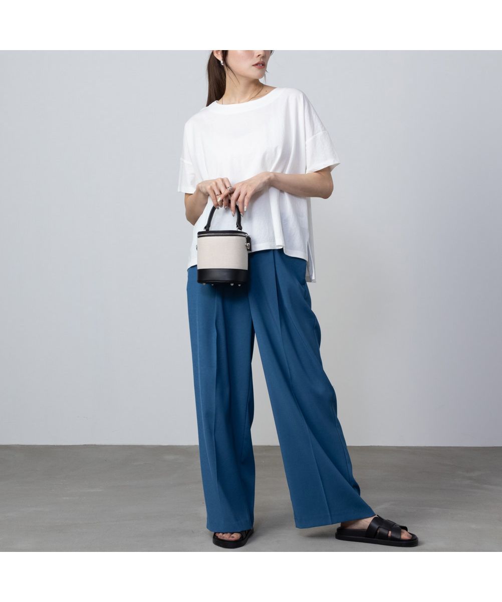 マックハウス Mac-House SARARI サラリ NAVY レギュラー丈Tシャツ MH846ー700