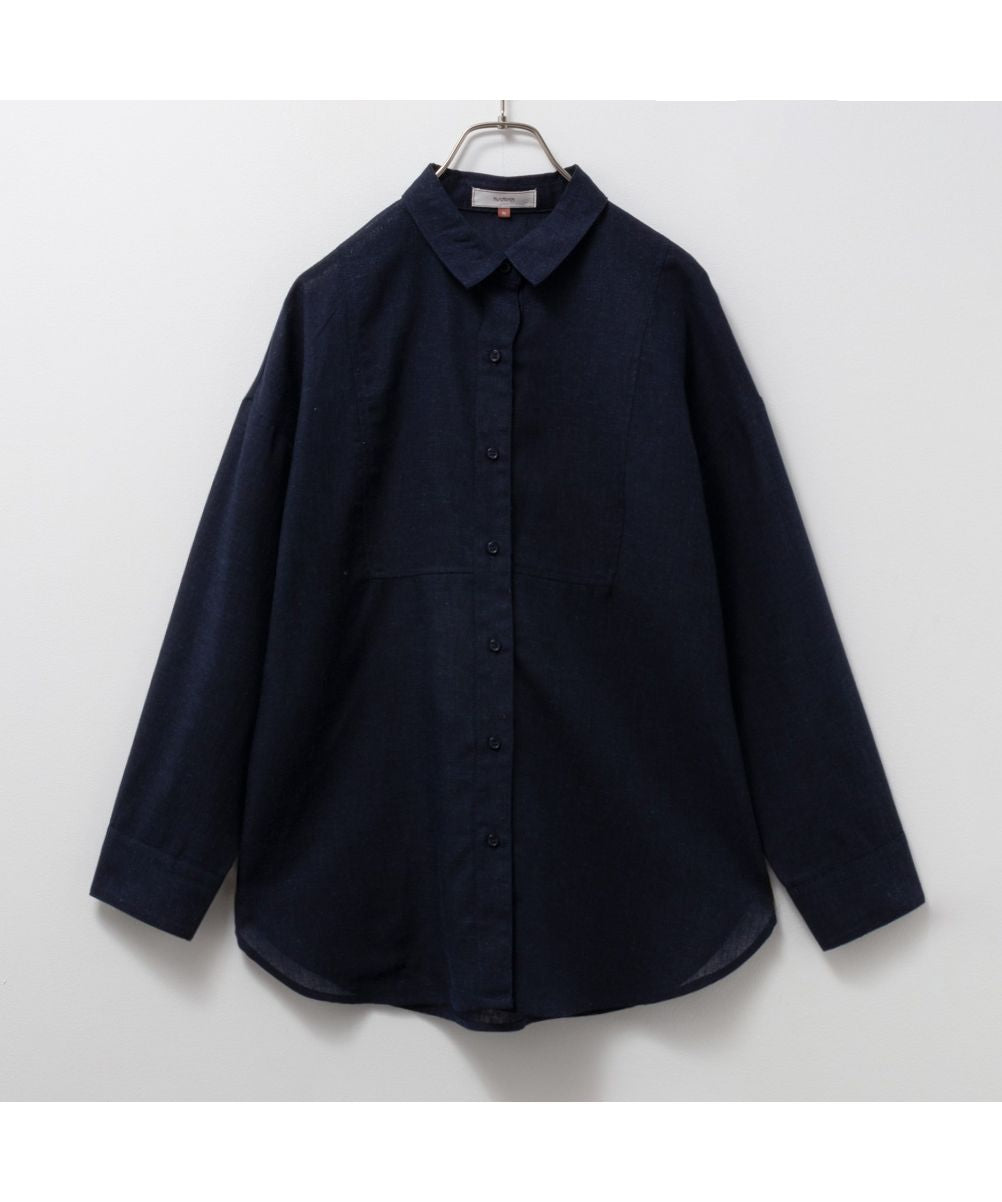 Mac-House HusHusH Hash Hash Basic Linen Blend Shirt P42-88406