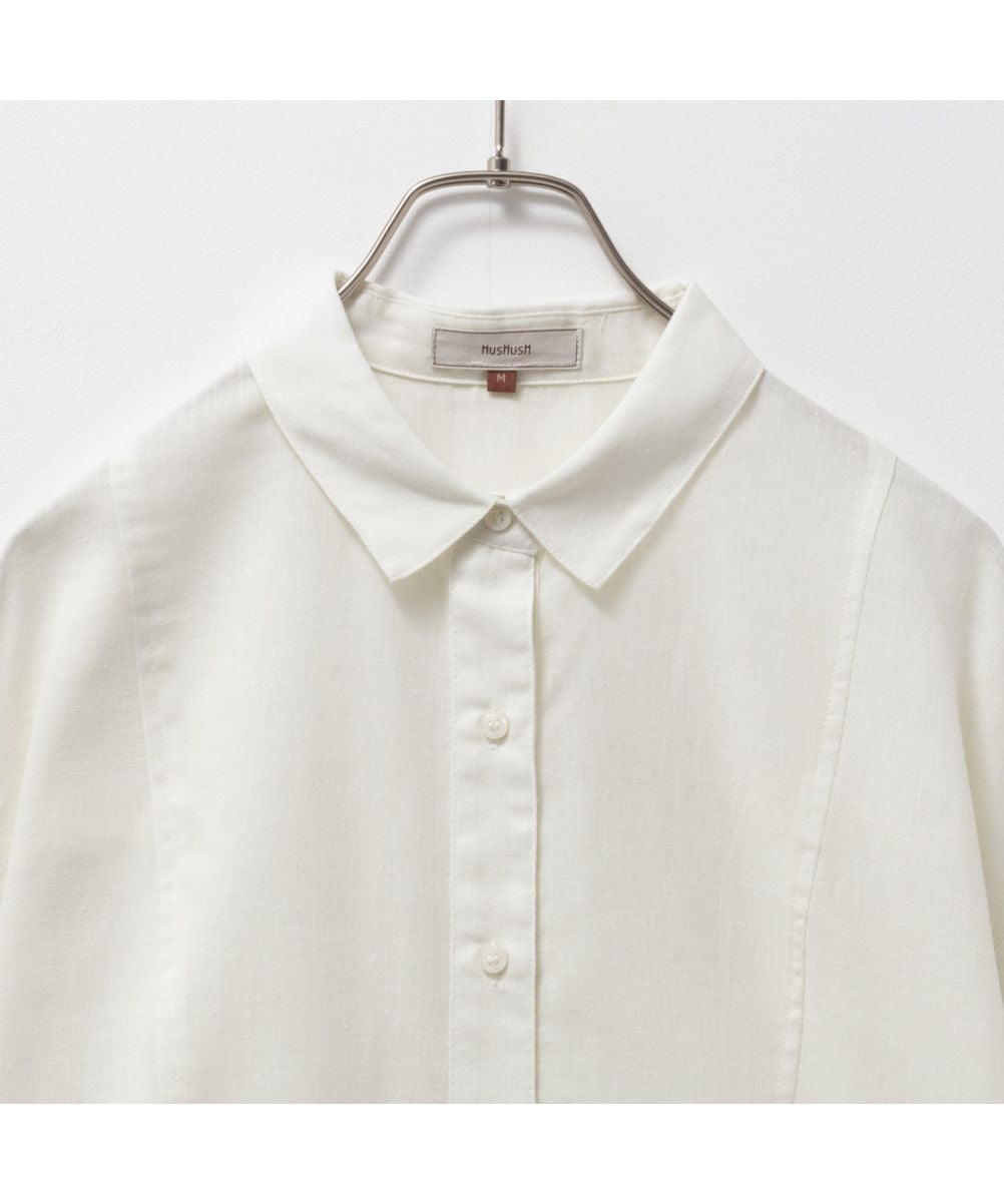 Mac-House HusHusH Hash Hash Basic Linen Blend Shirt P42-88406