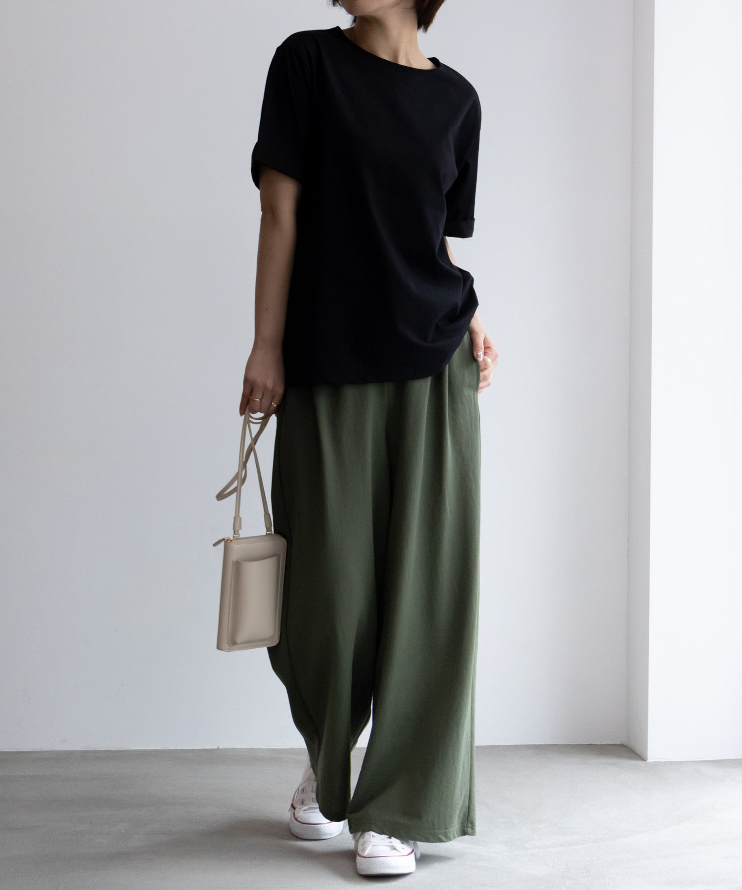 マックハウス Mac-House SARARI サラリ NAVY クール＆UVカットTシャツ 115426760 （ベージュ） ベージュ