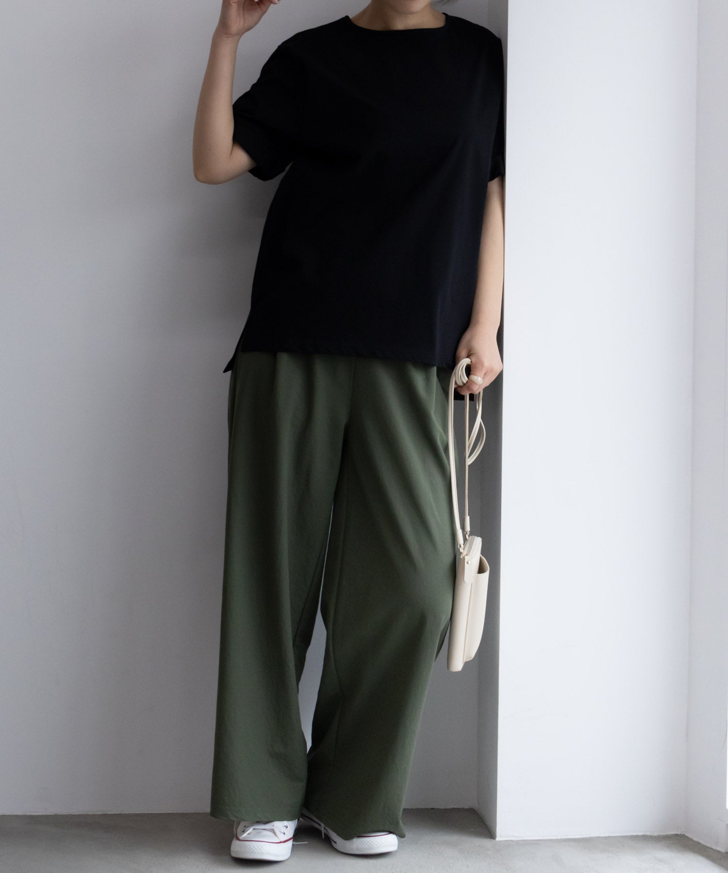 マックハウス Mac-House SARARI サラリ NAVY クール＆UVカットTシャツ 115426760 （ベージュ） ベージュ