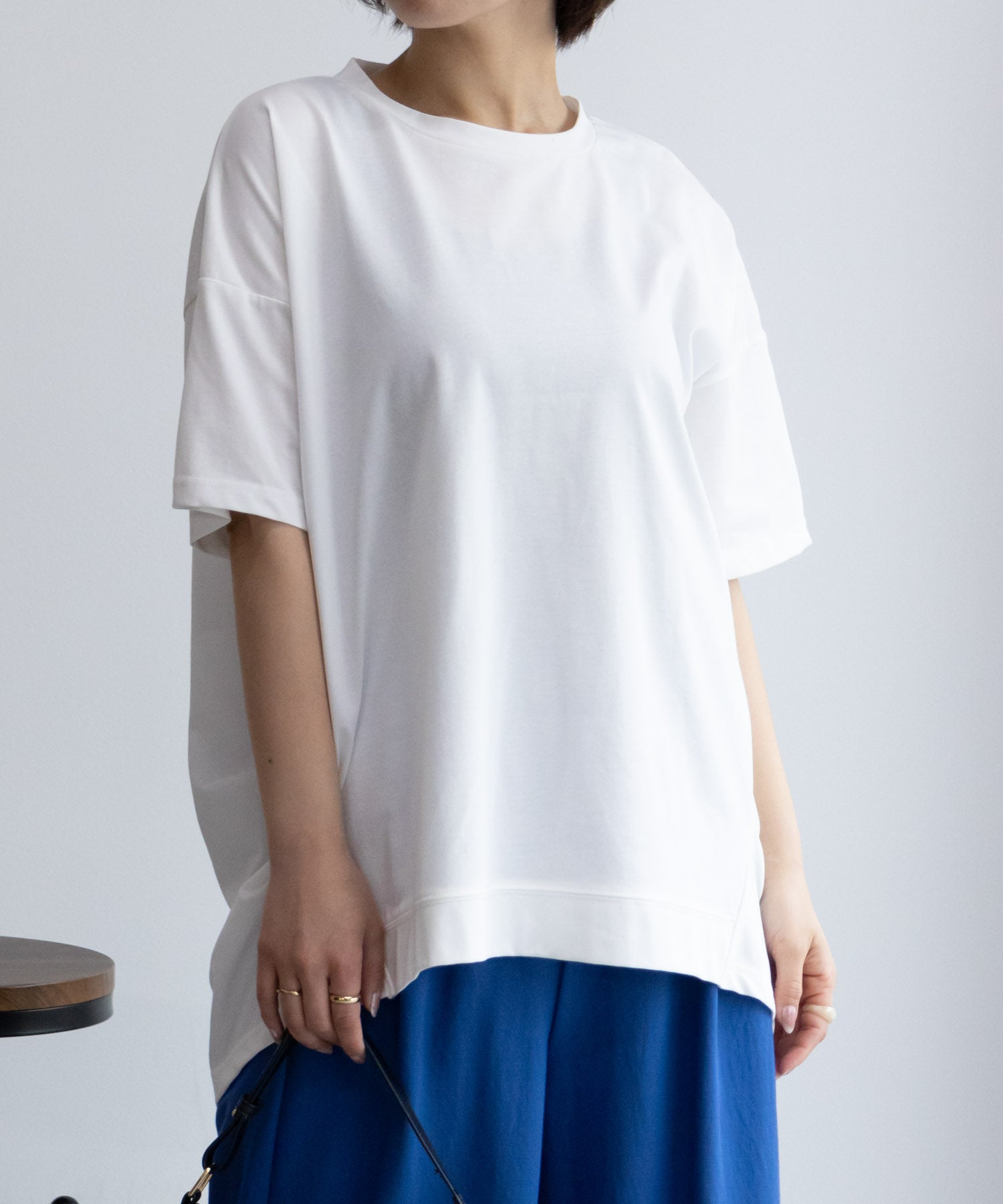 マックハウス Mac-House SARARI サラリ NAVY クール＆UVチュニックTシャツ 115426759 （ベージュ） ベージュ