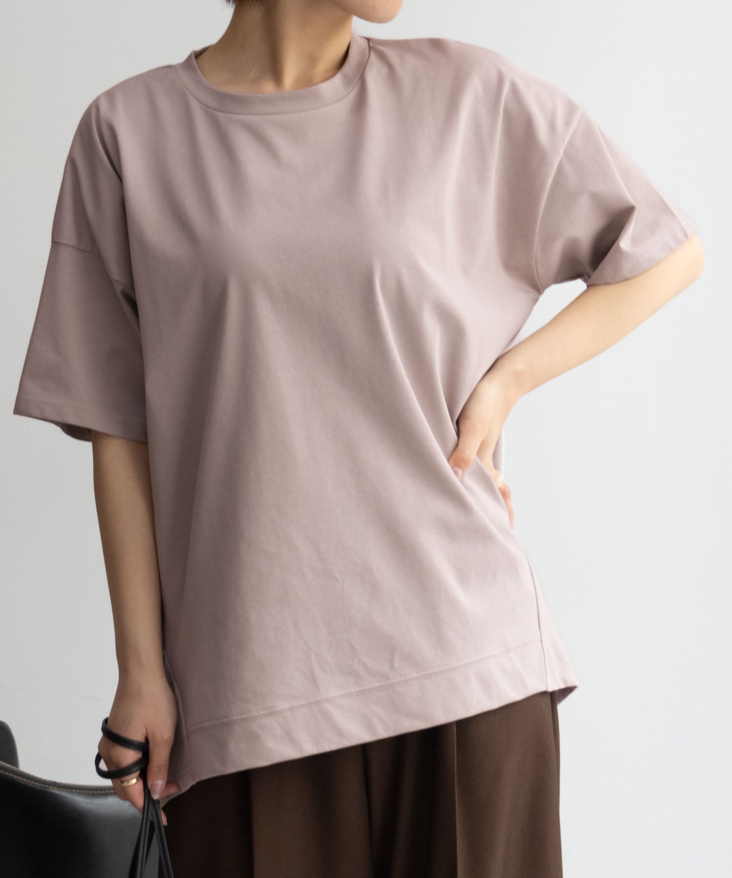マックハウス Mac-House SARARI サラリ NAVY クール＆UVチュニックTシャツ 115426759 （ベージュ） ベージュ