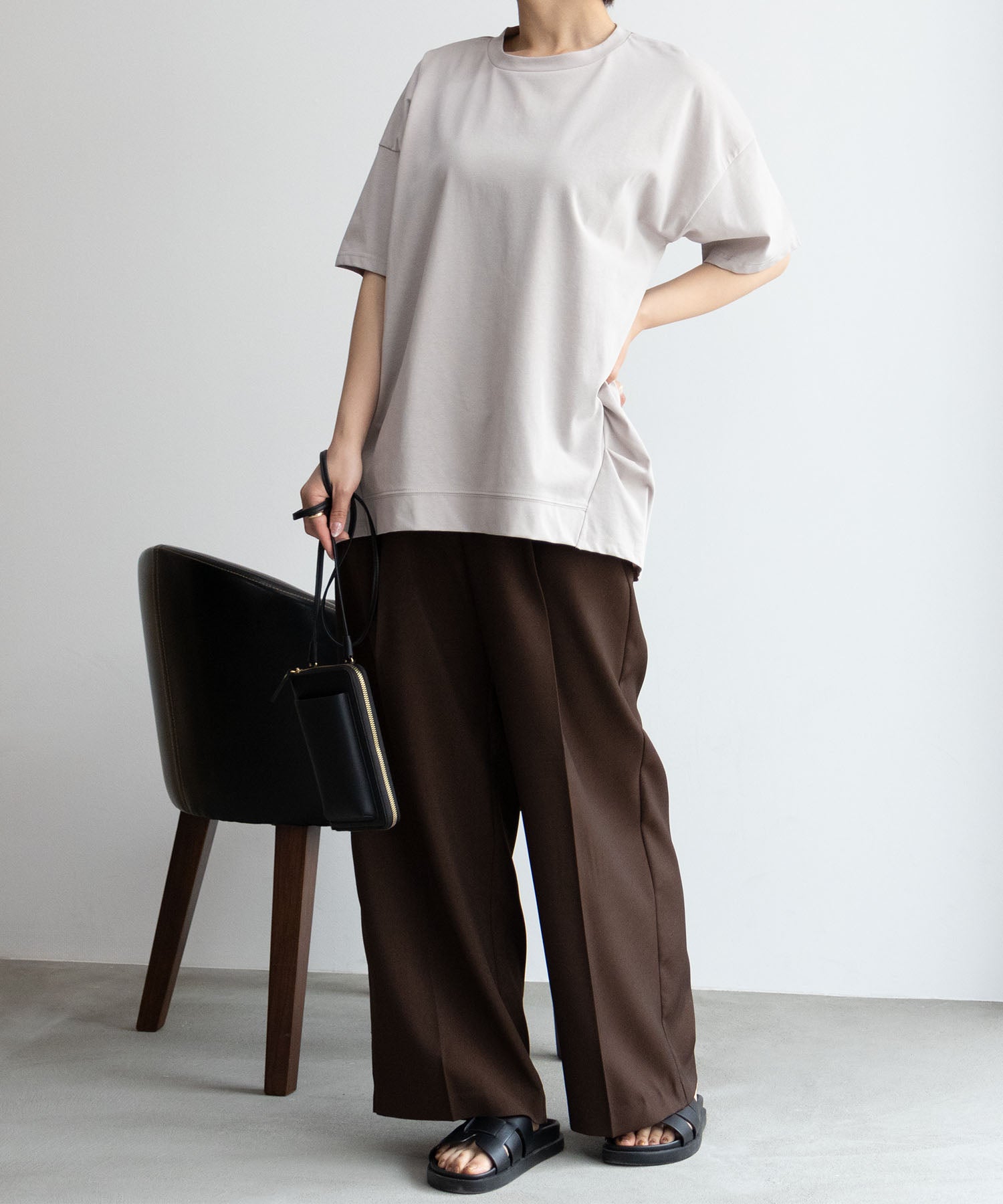 マックハウス Mac-House SARARI サラリ NAVY クール＆UVチュニックTシャツ 115426759 （ベージュ） ベージュ