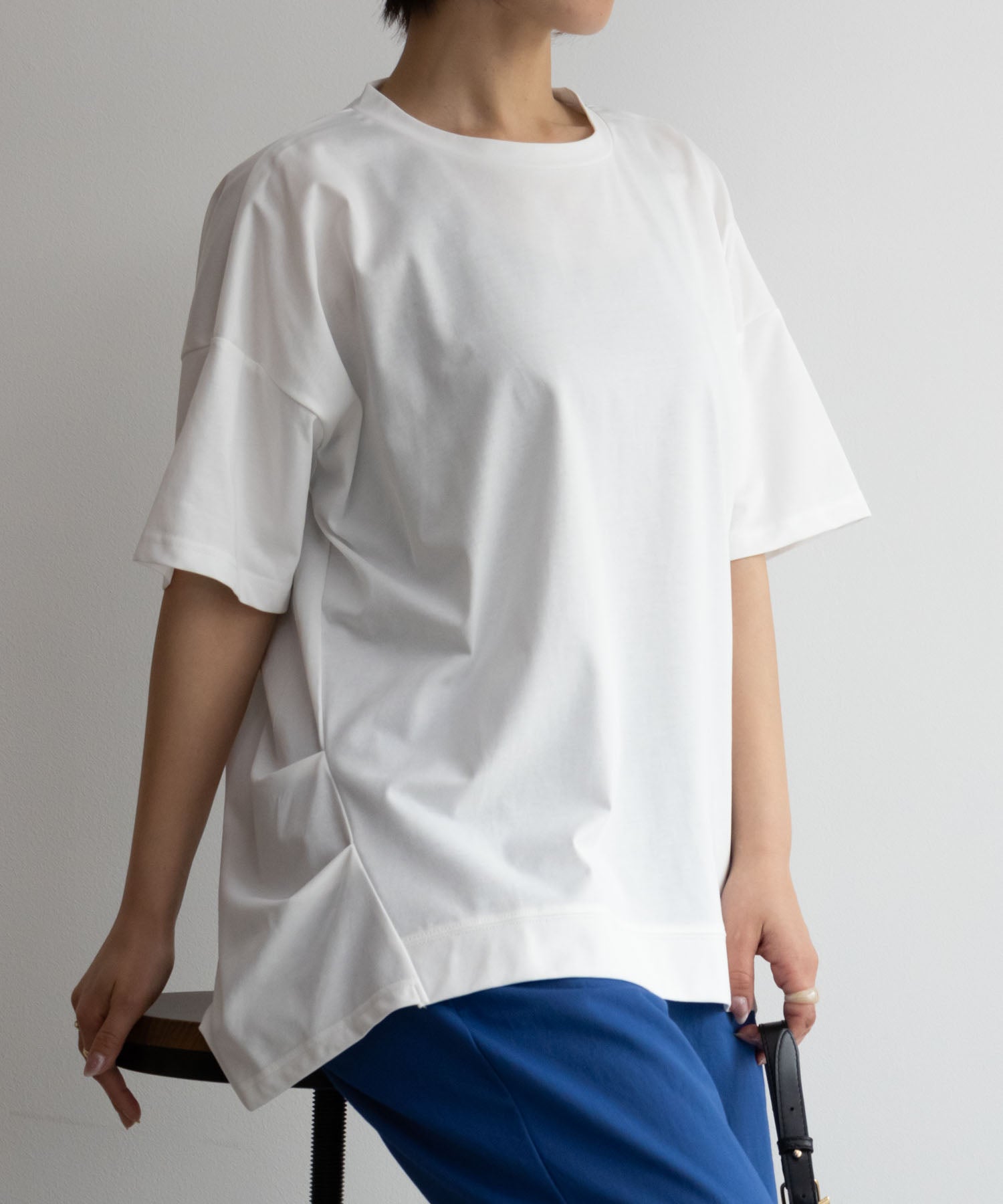 マックハウス Mac-House SARARI サラリ NAVY クール＆UVチュニックTシャツ 115426759 （ベージュ） ベージュ