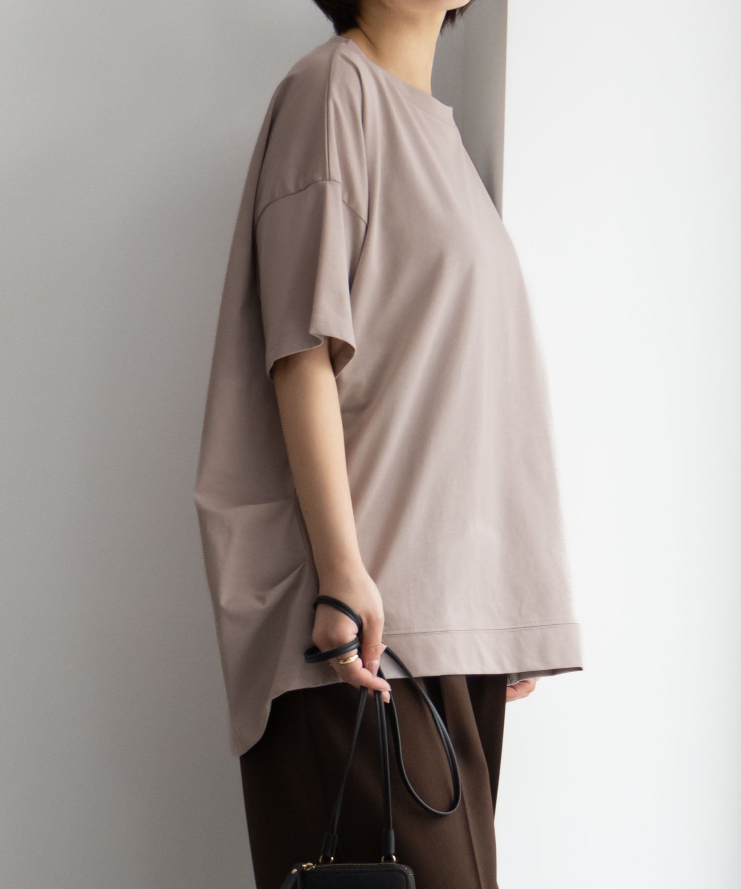 マックハウス Mac-House SARARI サラリ NAVY クール＆UVチュニックTシャツ 115426759 （ベージュ） ベージュ