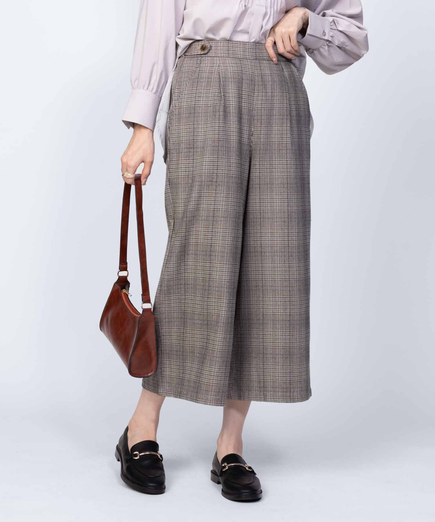 マックハウス Mac-House TRワイドクロップドパンツ