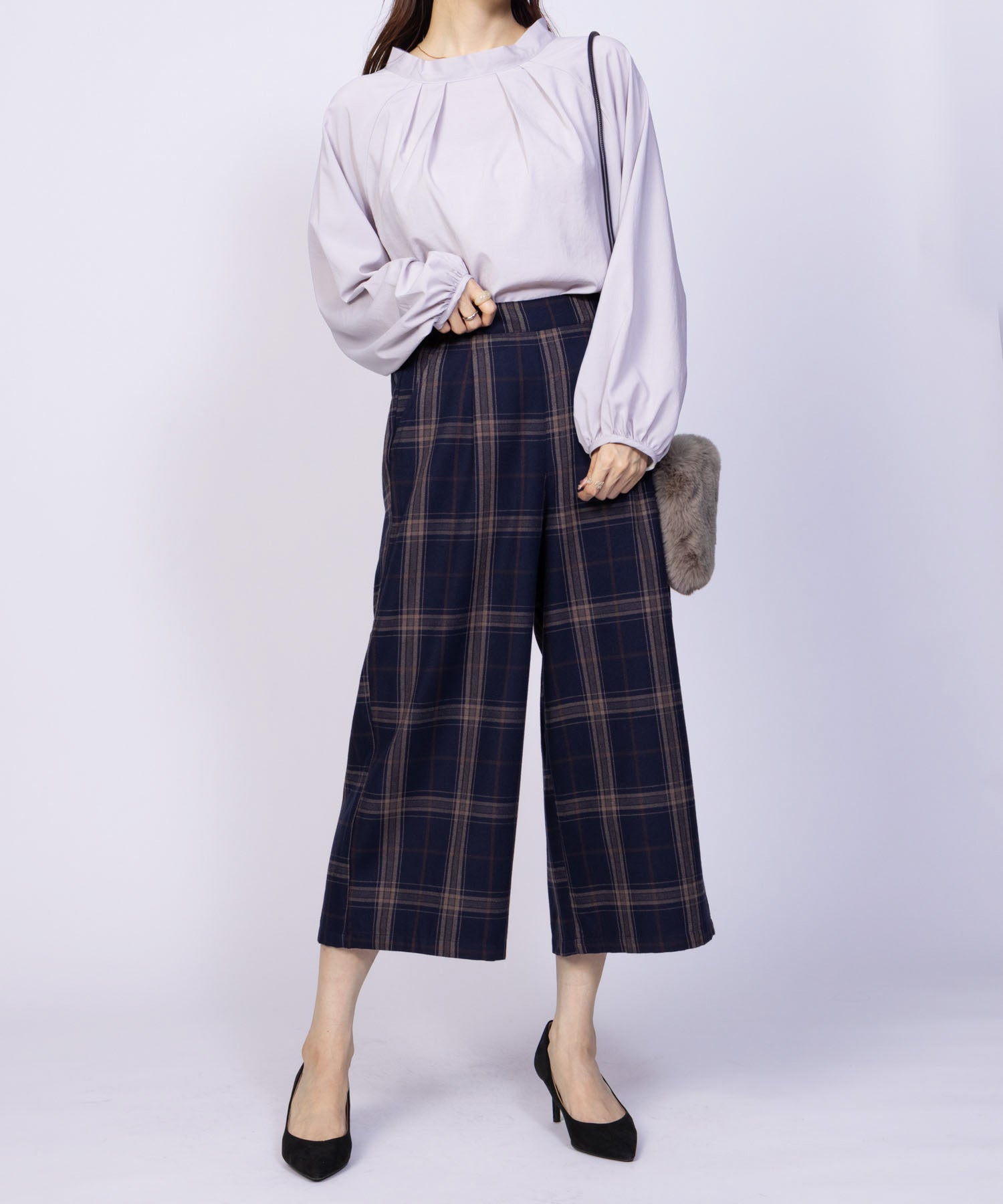 マックハウス Mac-House TRワイドクロップドパンツ