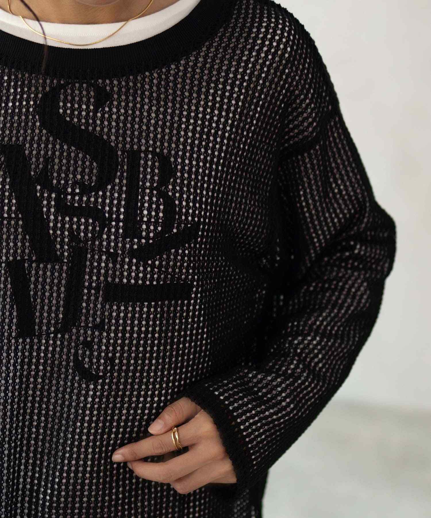 マックハウス Mac-House 透かしメッシュ＋長袖Tシャツ セットアンサンブル
