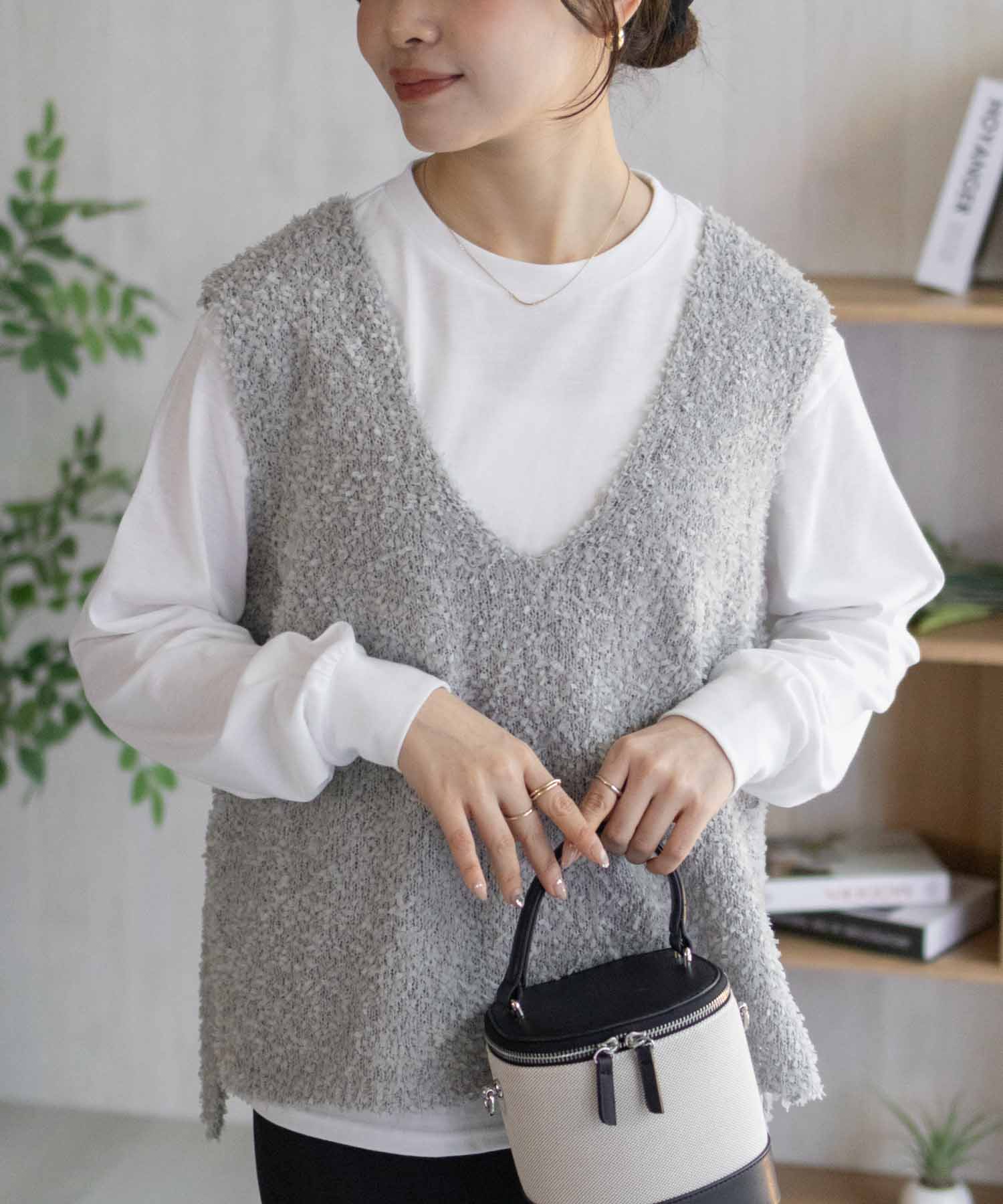 マックハウス Mac-House nAvy 時短 テープニットアンサンブル