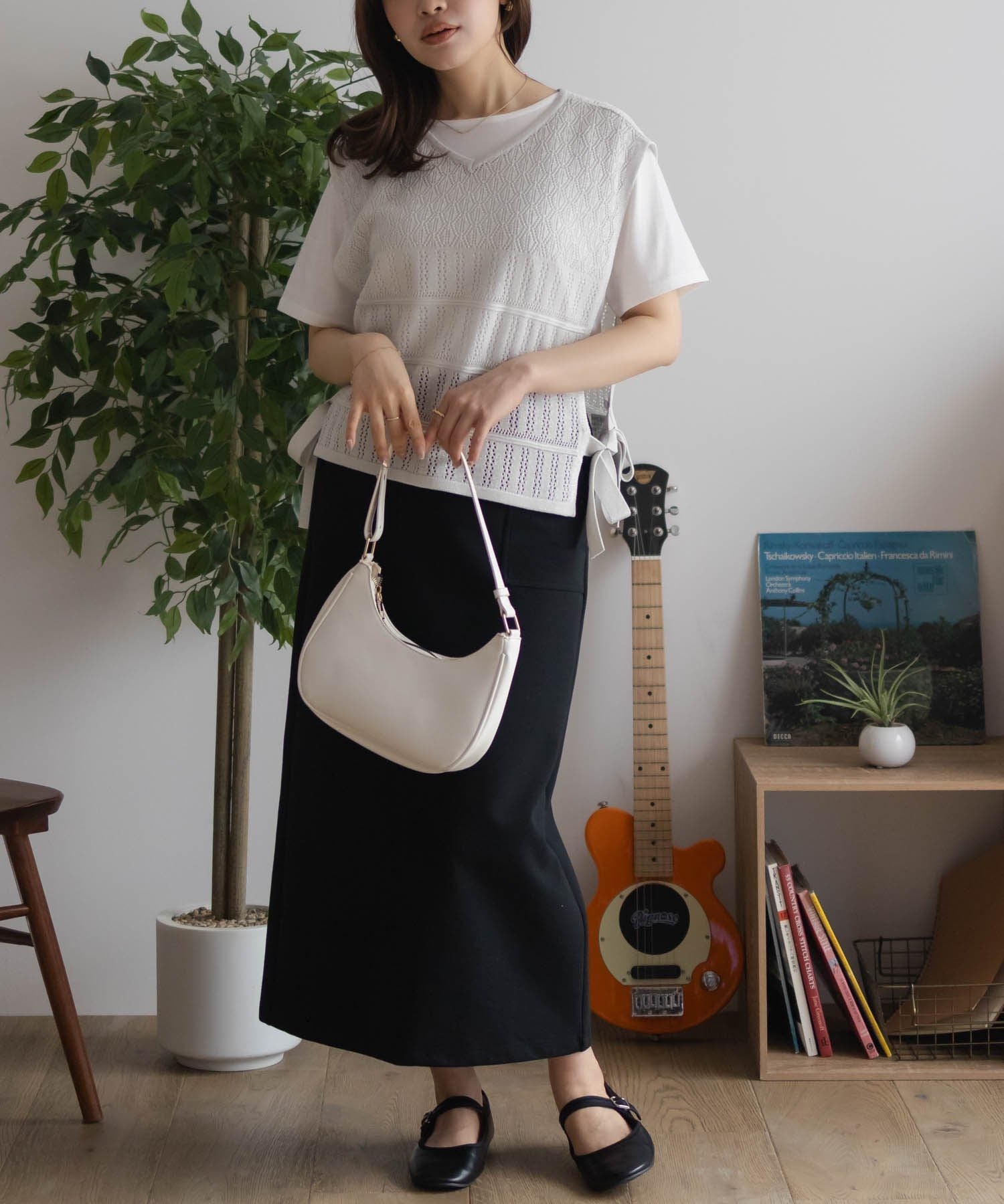 麥克豪斯 Mac-House 側邊蝴蝶結針織套裝