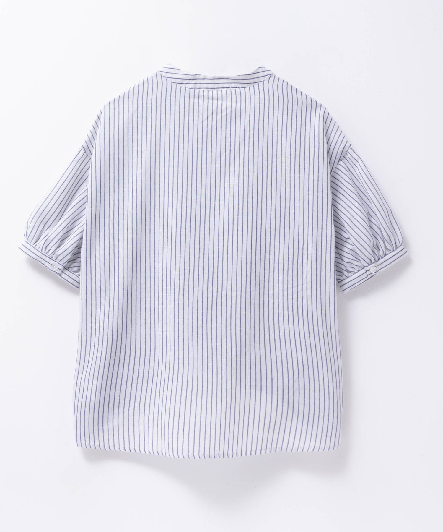 マックハウス Mac-House nAvy 裾タックスキッパーブラウス （ブルーストライプ） ブルーストライプ